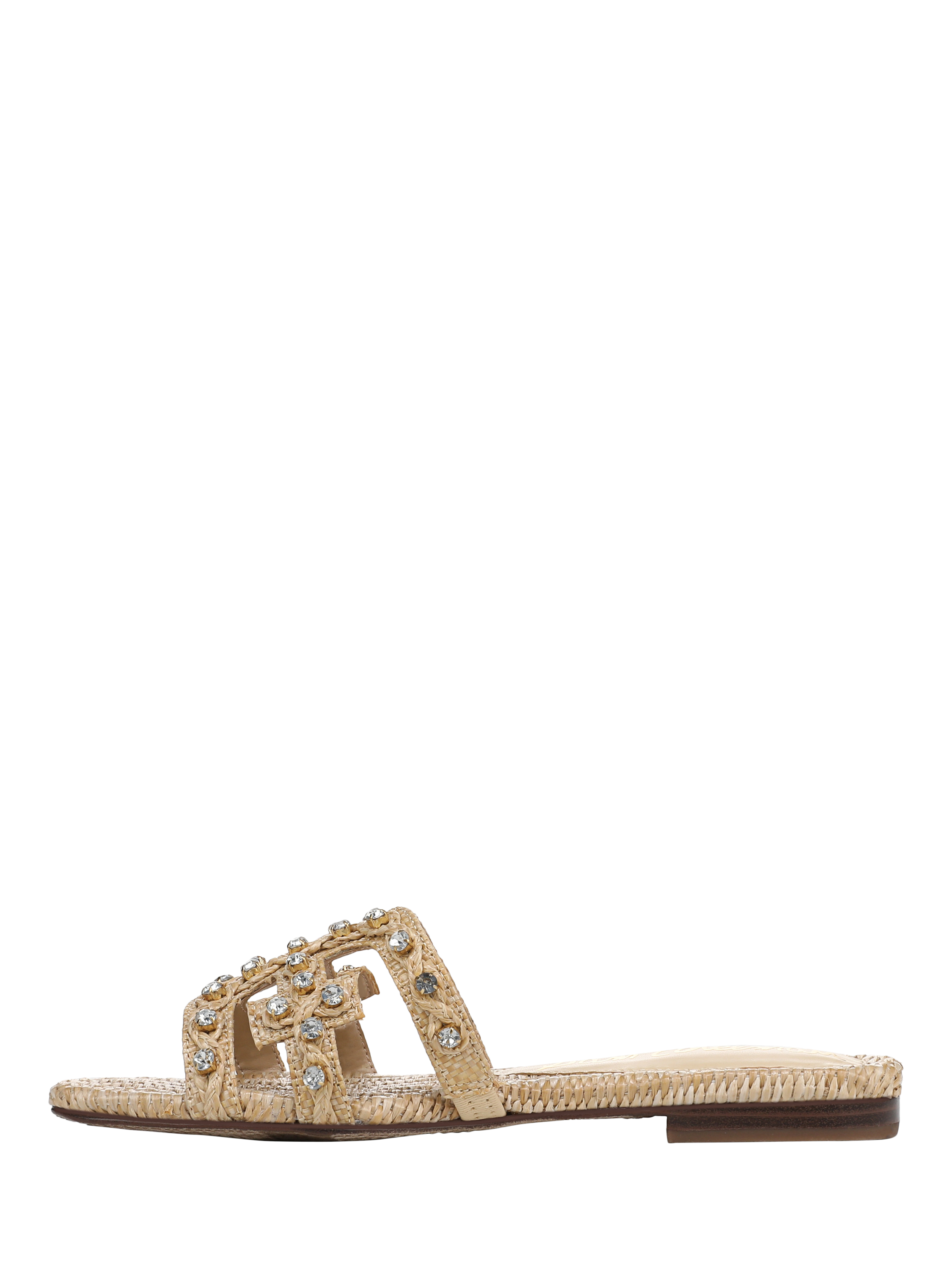 Product image 2 of 6, which shows Sam Edelman Bay Jewel Embellished Slider Sandals, Bleached Beechwood, 3