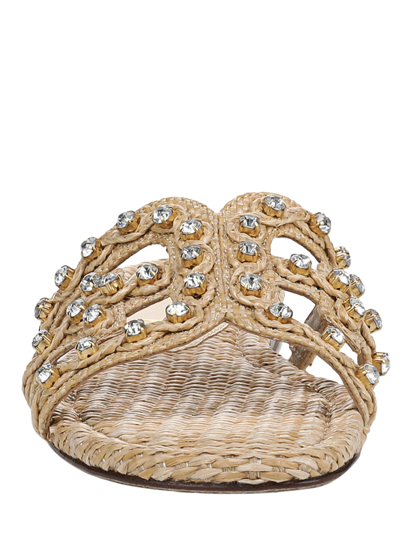 Product image 4 of 6, which shows Sam Edelman Bay Jewel Embellished Slider Sandals, Bleached Beechwood, 3