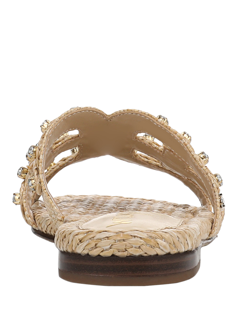 Product image 5 of 6, which shows Sam Edelman Bay Jewel Embellished Slider Sandals, Bleached Beechwood, 3