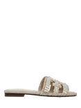 Sam Edelman Bay Stone Woven Bead Slider Sandals, Neutral