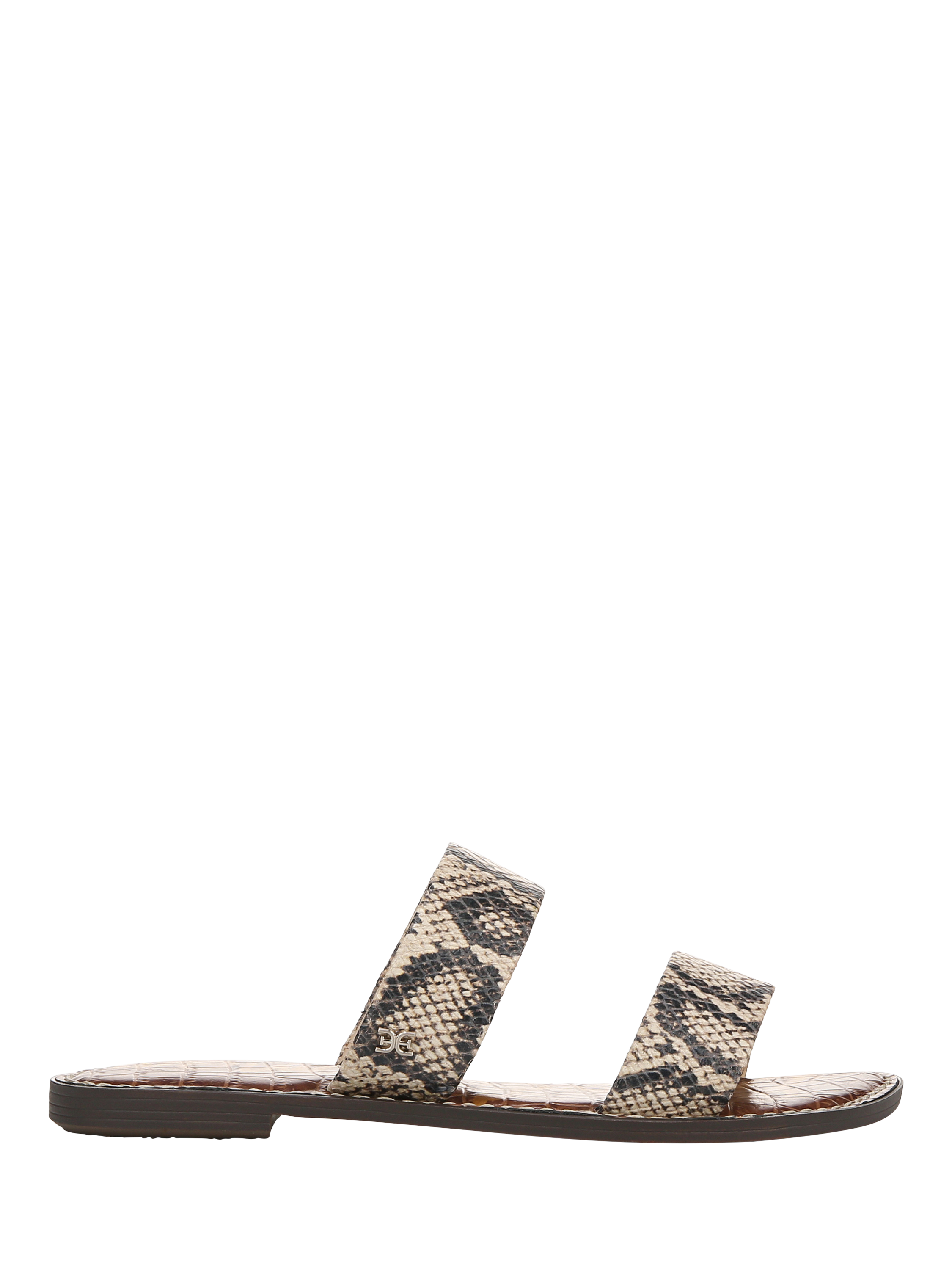 Product image 1 of 6, which shows Sam Edelman Gala Leather Slider Sandals, Roccia, 3