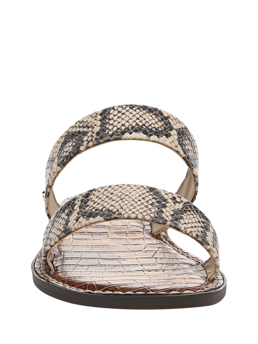 Product image 4 of 6, which shows Sam Edelman Gala Leather Slider Sandals, Roccia, 3