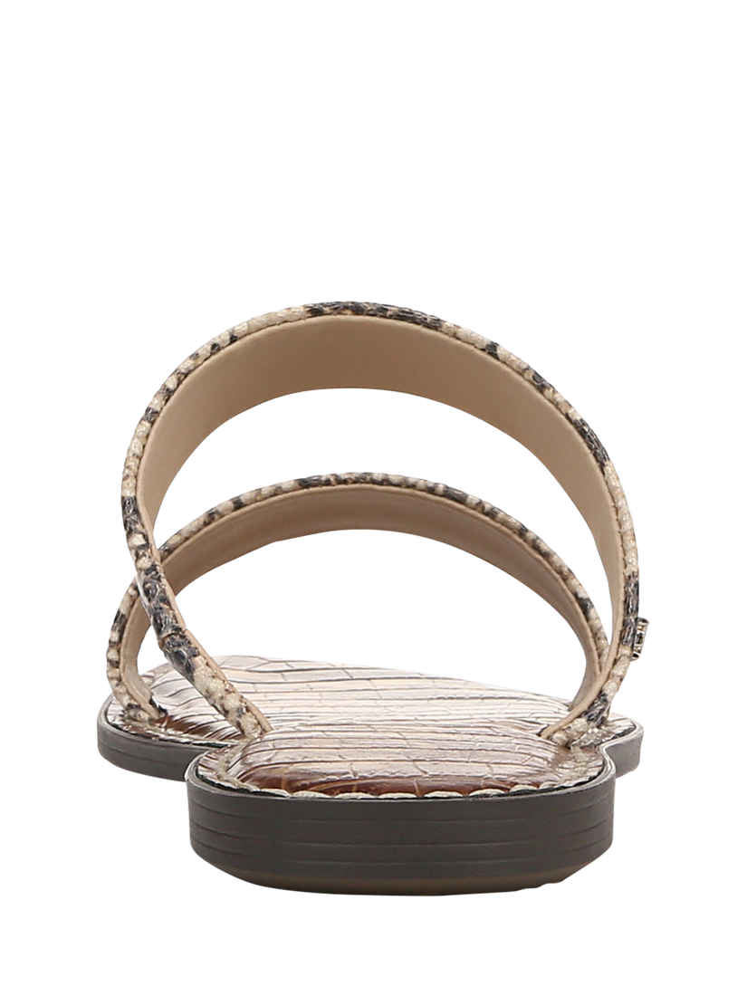 Product image 5 of 6, which shows Sam Edelman Gala Leather Slider Sandals, Roccia, 3