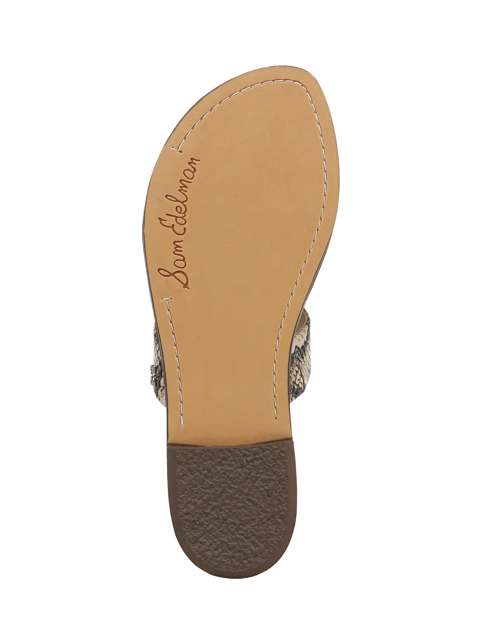 Product image 6 of 6, which shows Sam Edelman Gala Leather Slider Sandals, Roccia, 3