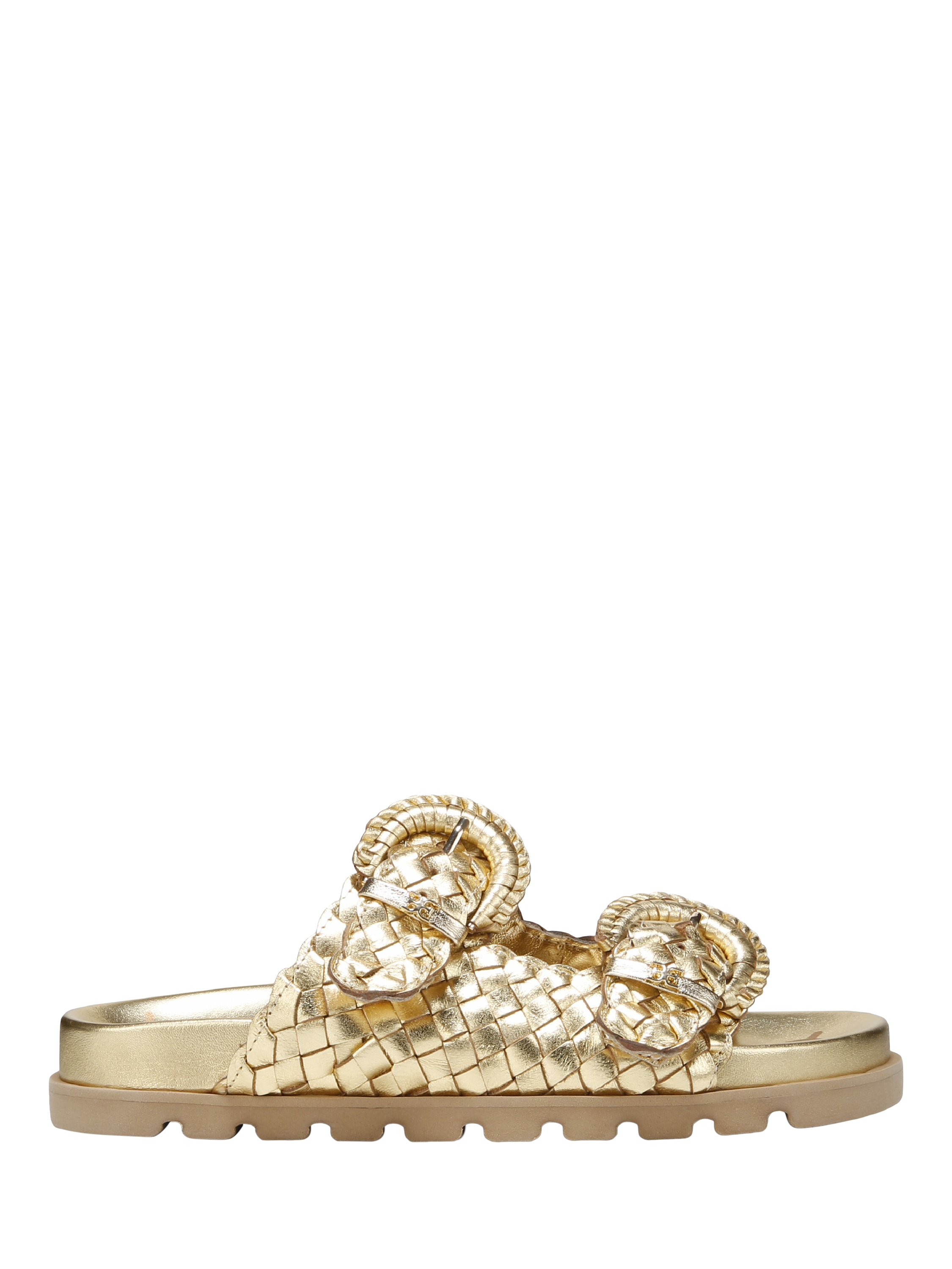 Sam Edelman Tiffanie Leather Slider Sandals, Gold