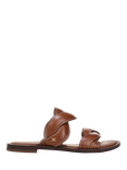 Sam Edelman Hellen Leather Slider Sandals, Cognac Brown