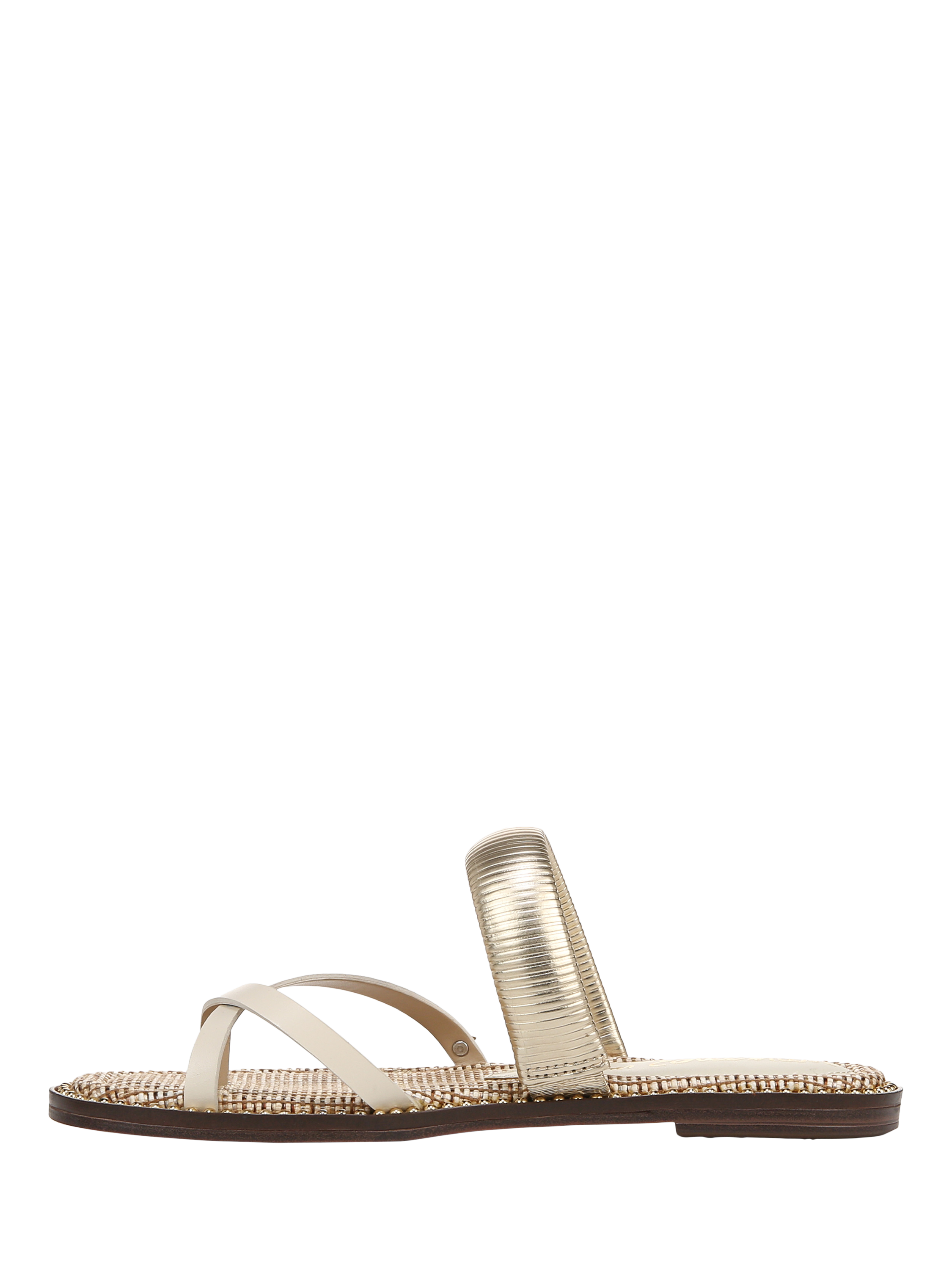 Product image 2 of 6, which shows Sam Edelman Tillie Leather Strappy Sandals, Modern Ivory, 3