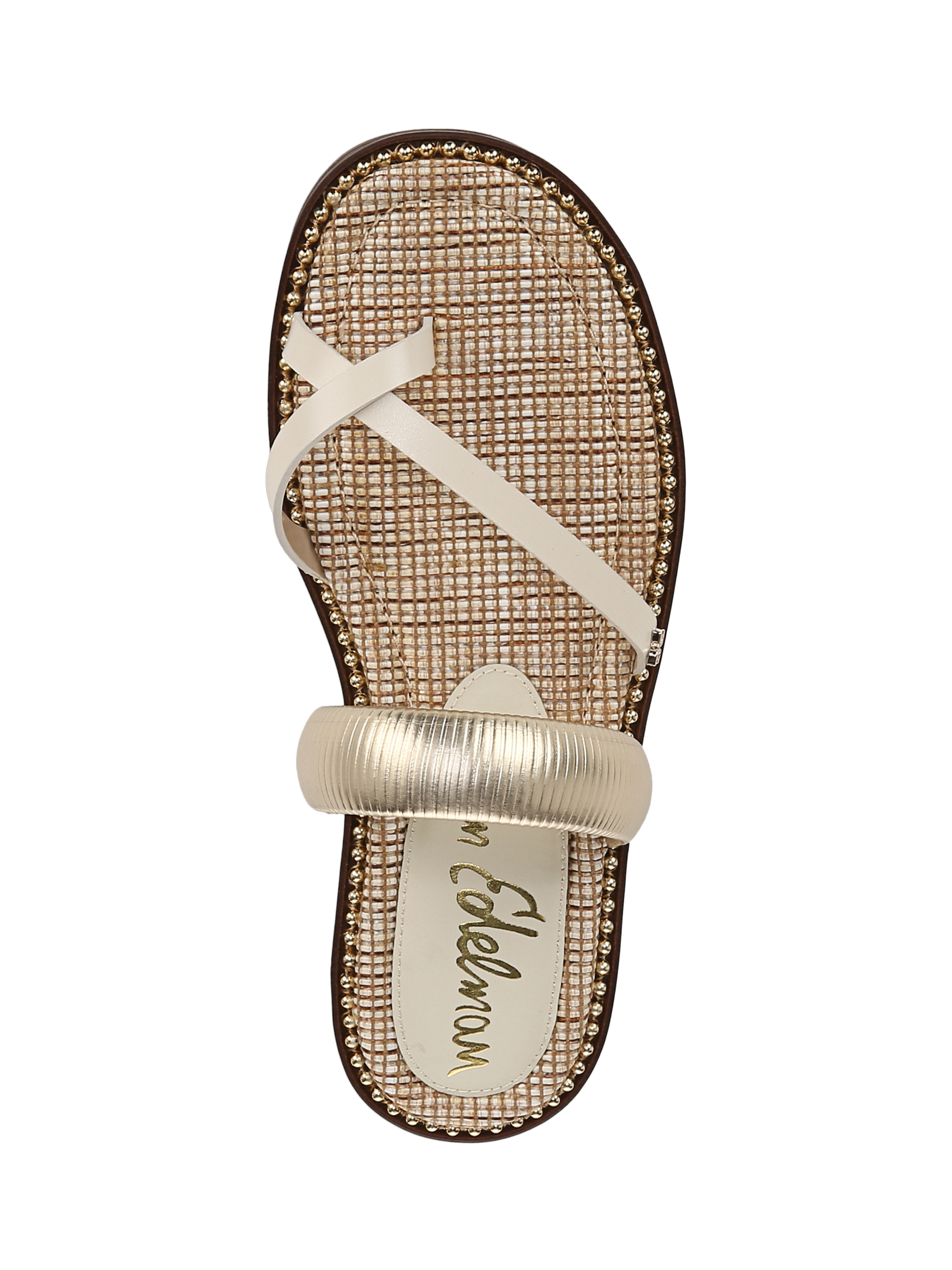 Product image 3 of 6, which shows Sam Edelman Tillie Leather Strappy Sandals, Modern Ivory, 3