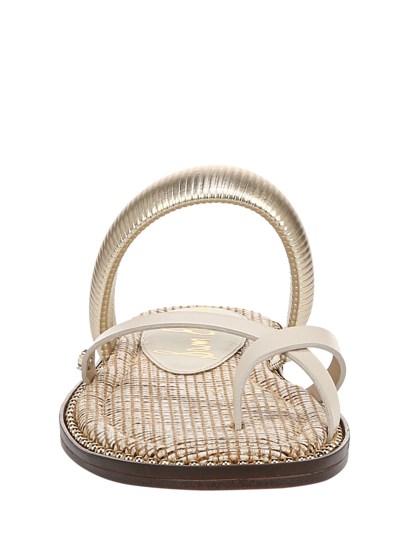 Product image 4 of 6, which shows Sam Edelman Tillie Leather Strappy Sandals, Modern Ivory, 3