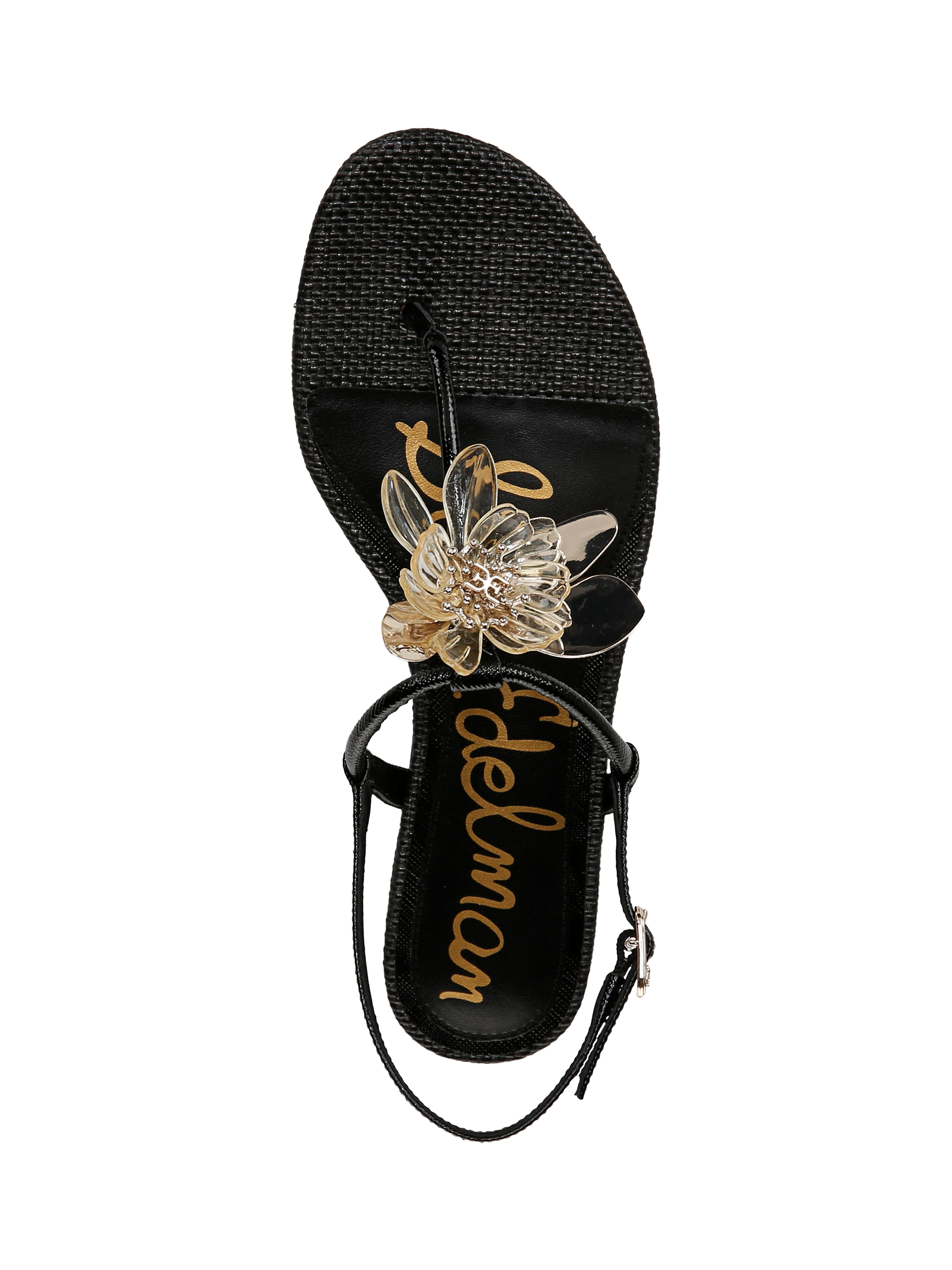 Product image 3 of 6, which shows Sam Edelman Eden Thong Sandals, Black, 3