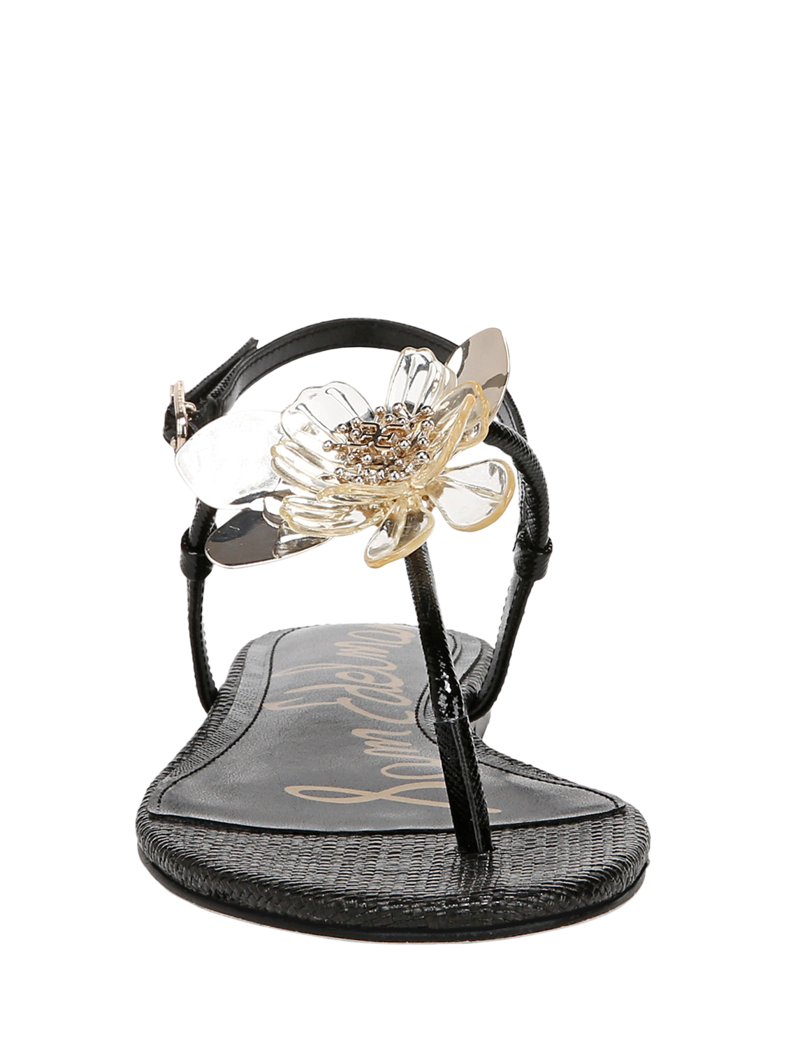 Product image 4 of 6, which shows Sam Edelman Eden Thong Sandals, Black, 3