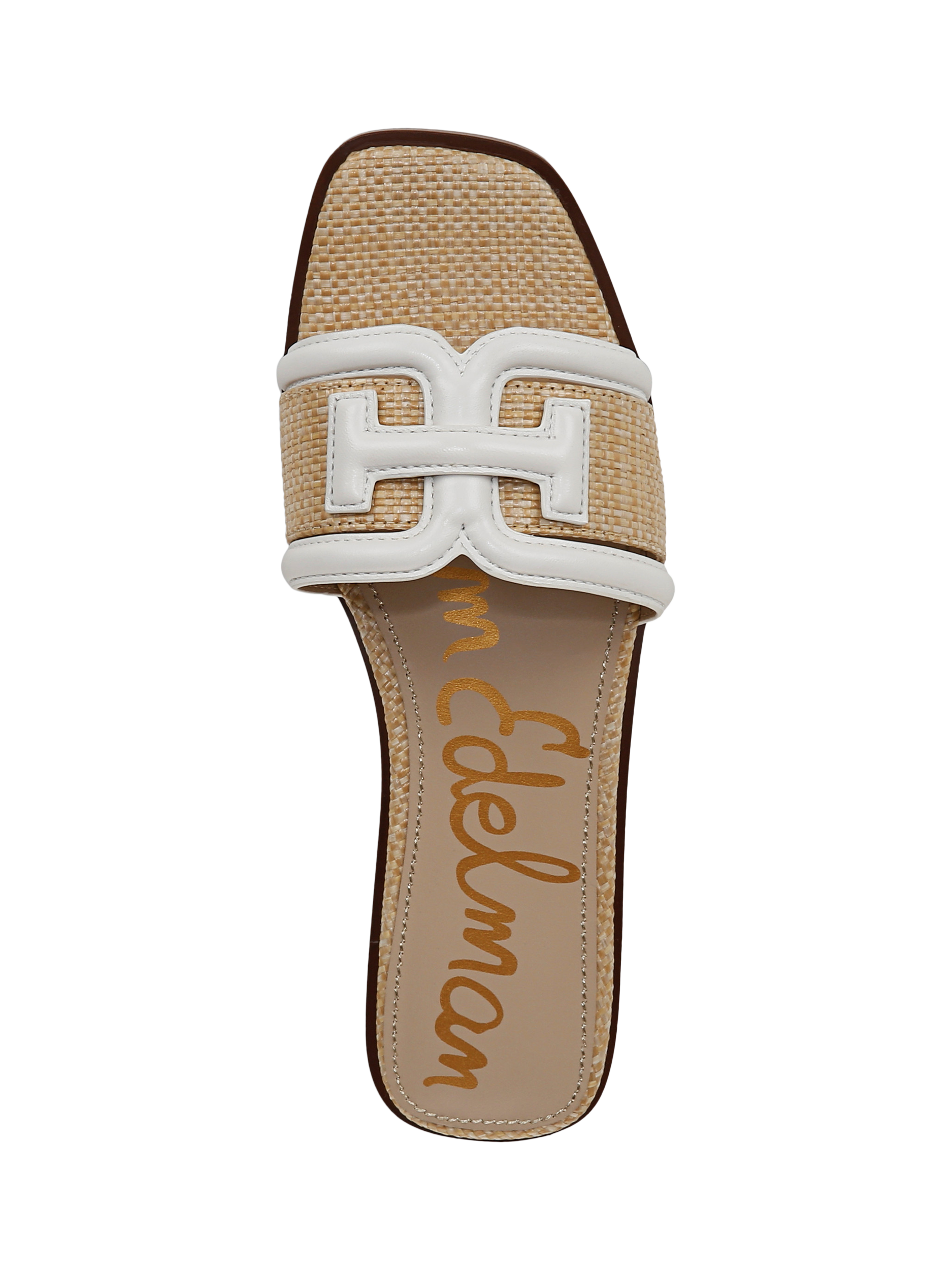 Product image 3 of 6, which shows Sam Edelman Irina Slider Sandals, Bright White/Neutral, 3