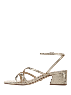 Sam Edelman Whitley Leather Block Heel Strappy Sandals, Jute - view 2, Jute