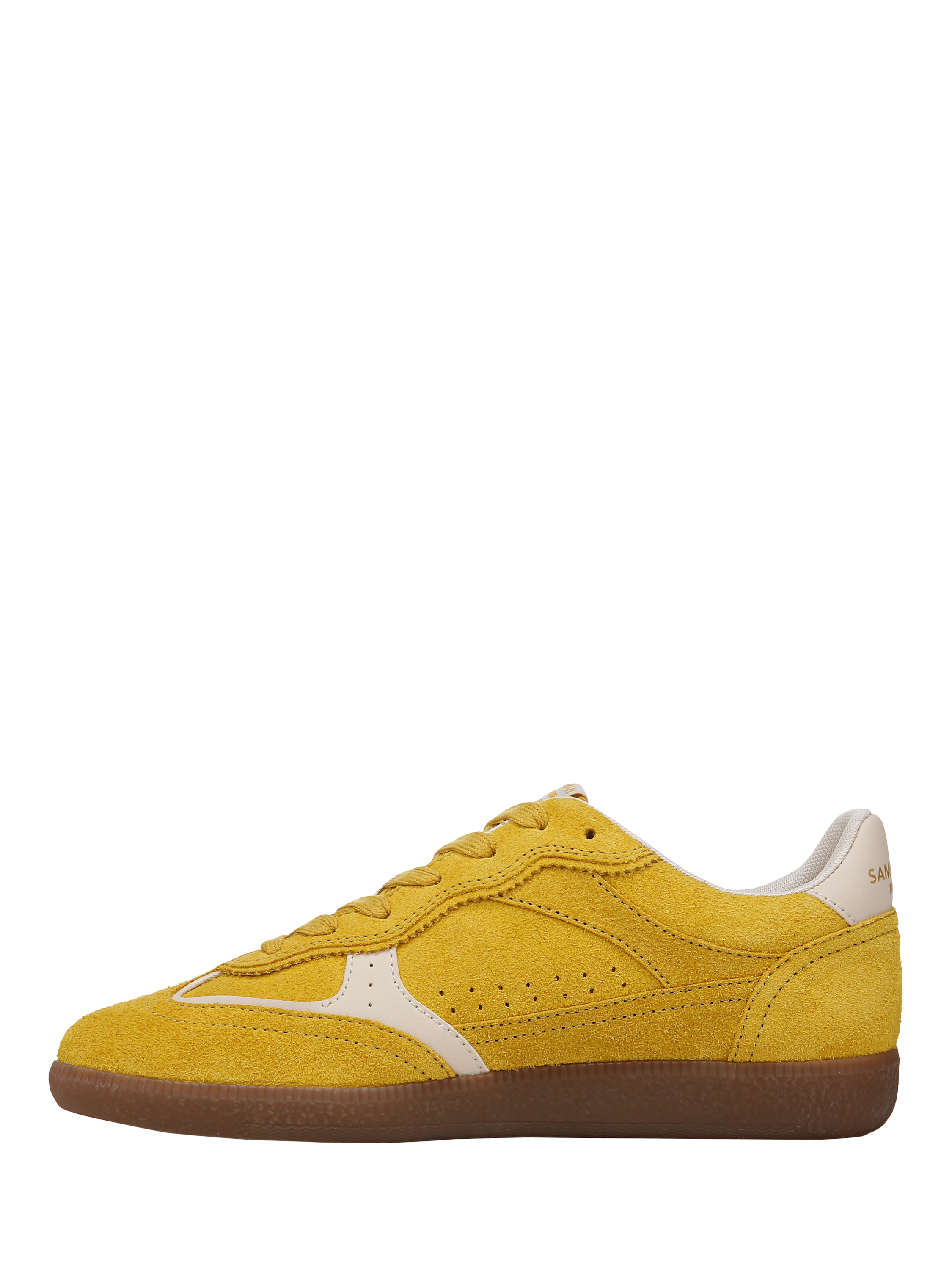 Product image 2 of 6, which shows Sam Edelman Kallen Leather Blend Lace Up Trainers, Saffron Yellow, 3