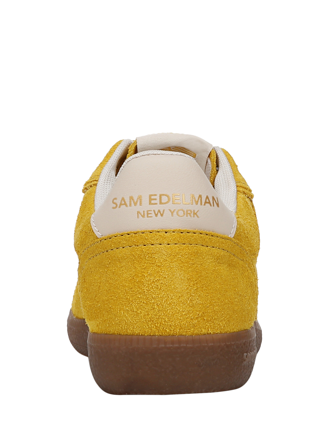 Product image 5 of 6, which shows Sam Edelman Kallen Leather Blend Lace Up Trainers, Saffron Yellow, 3