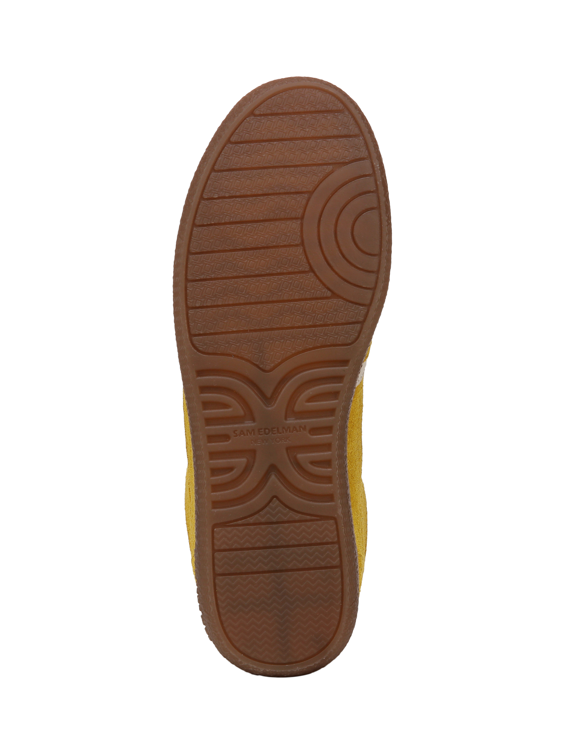 Product image 6 of 6, which shows Sam Edelman Kallen Leather Blend Lace Up Trainers, Saffron Yellow, 3