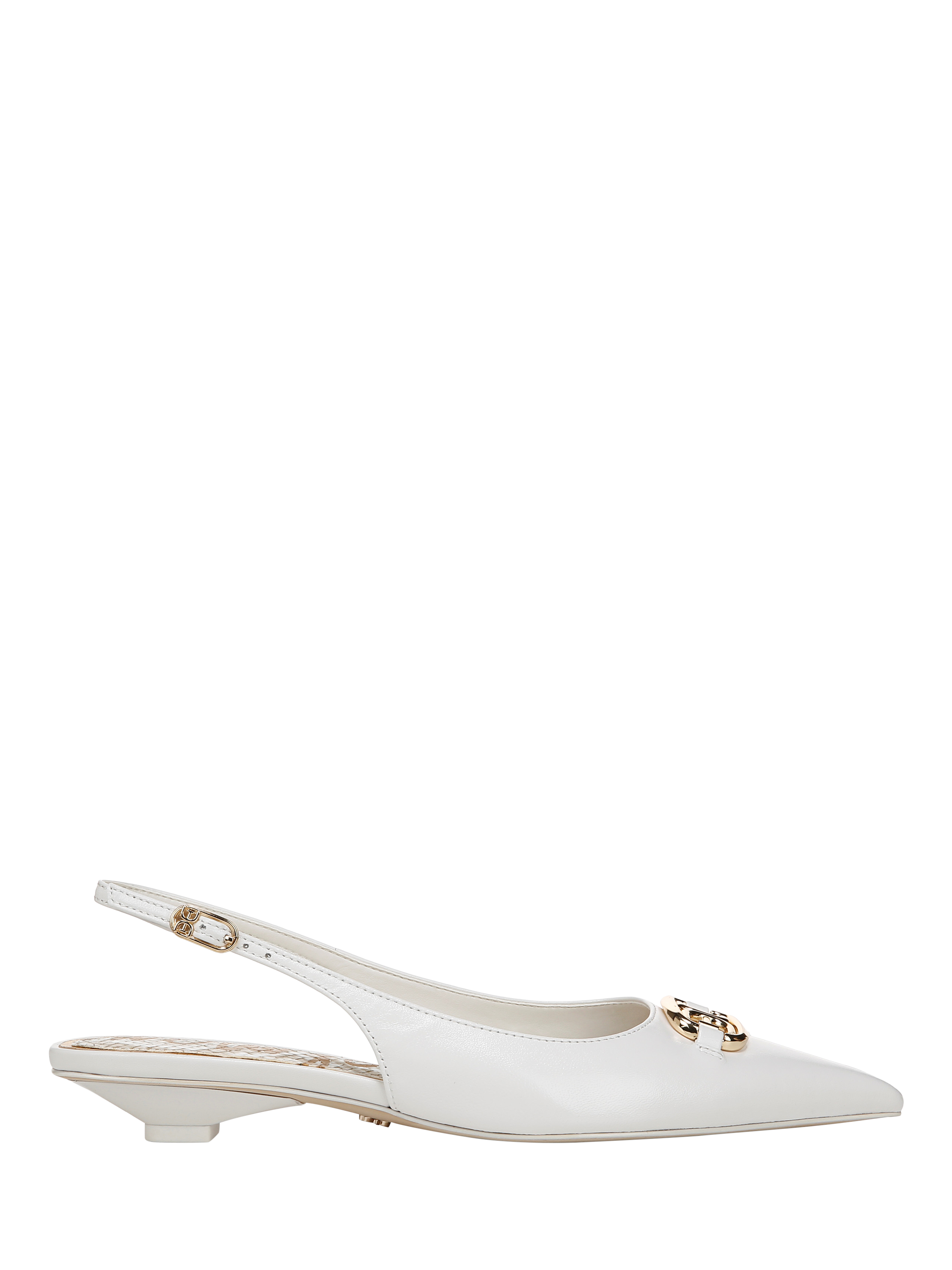 Sam Edelman Aggie Pointe Flat Court Shoes, Bright White