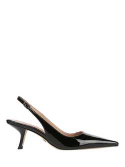 Sam Edelman Bianka Leather Slingback Court Shoes, Black, Black