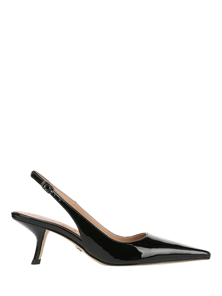 Sam Edelman Bianka Leather Slingback Court Shoes, Black, Black