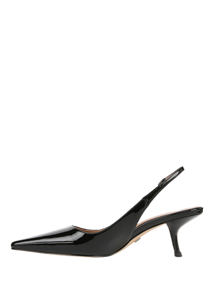 Sam Edelman Bianka Leather Slingback Court Shoes, Black - view 2, Black