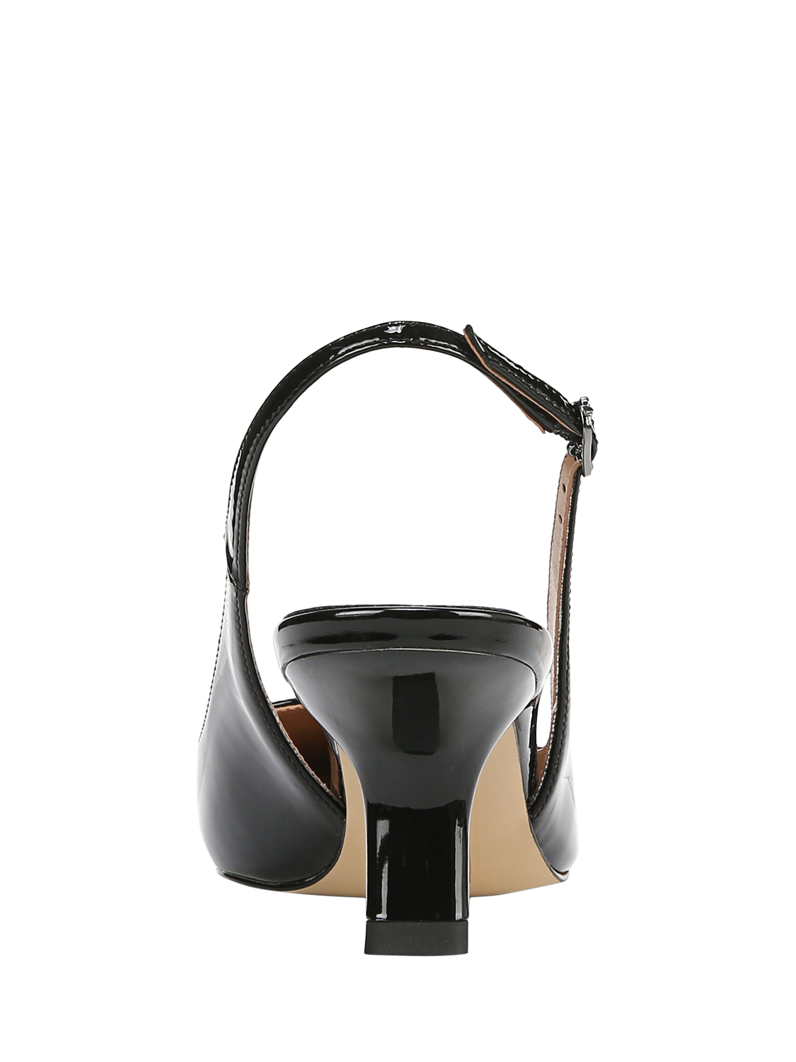 Product image 5 of 6, which shows Sam Edelman Bianka Leather Slingback Court Shoes, Black, 3