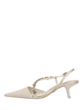 Sam Edelman Bonnie Kitten Heel Embellished Slingback Court Shoes, Modern Ivory