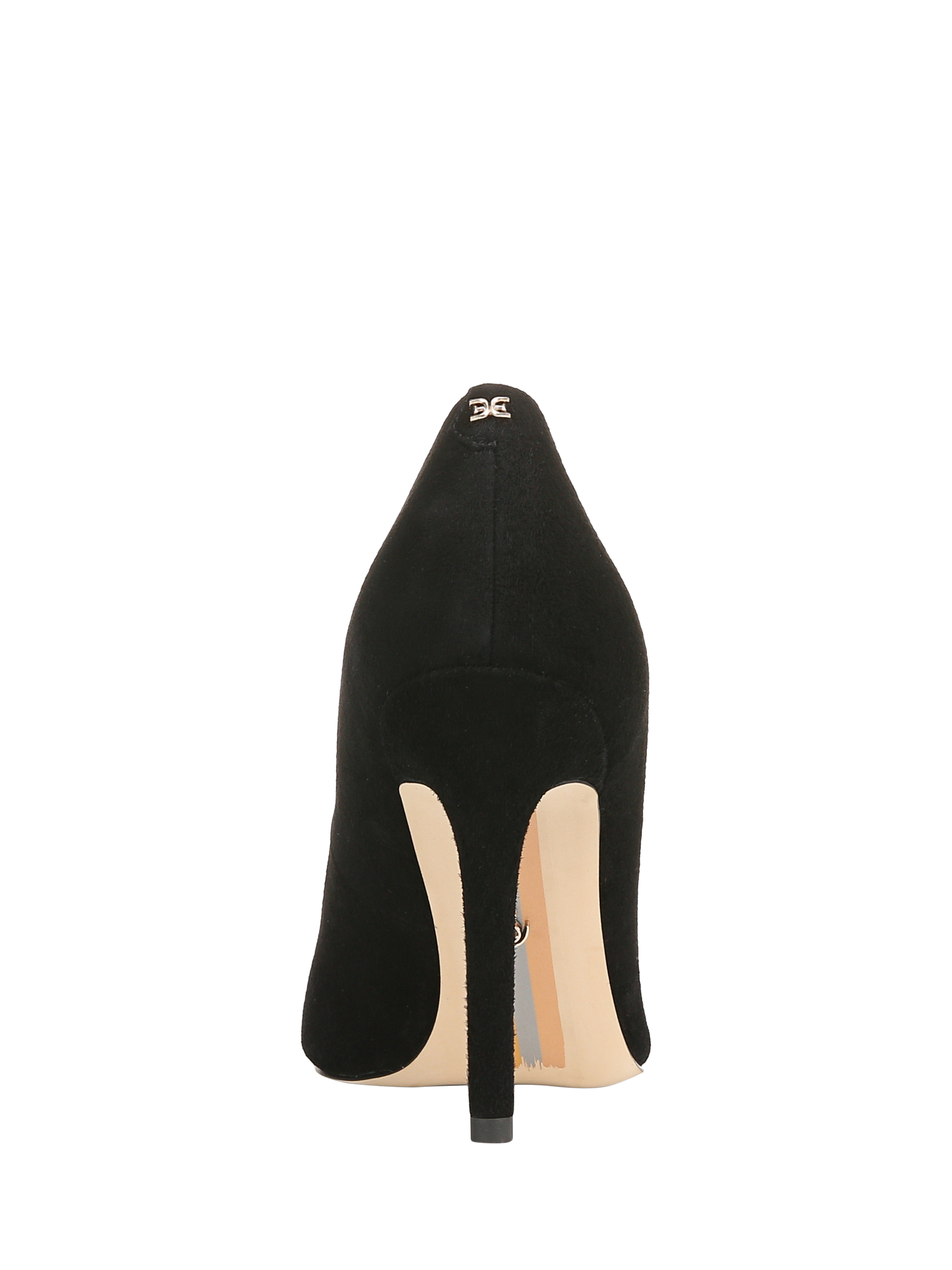 Product image 5 of 6, which shows Sam Edelman Hazel Leather Pointed Toe Heeled Court Shoes, Black, 3