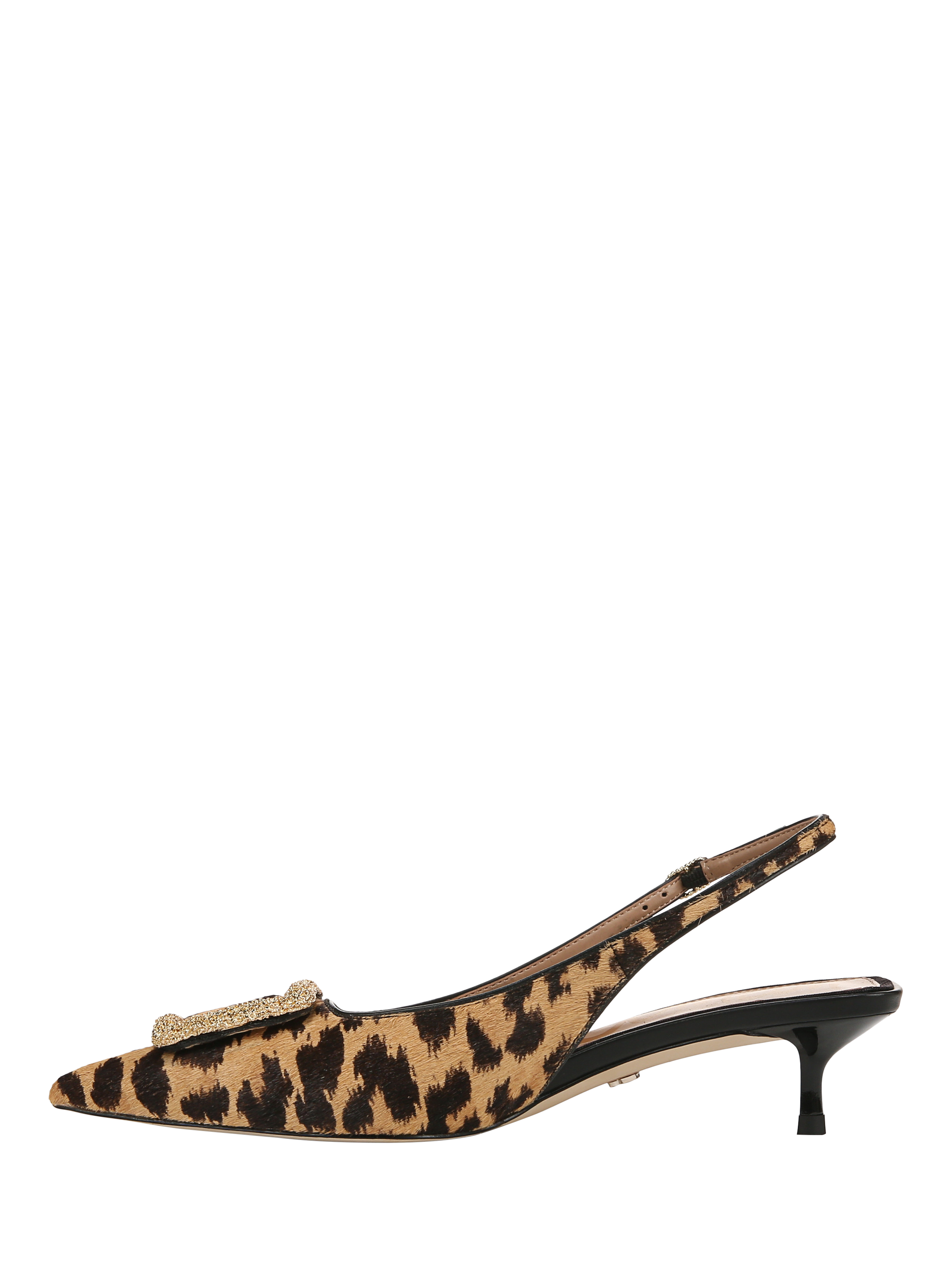 Product image 2 of 6, which shows Sam Edelman Kammie Kitten Heel Slingback Court Shoes, Tan, 3