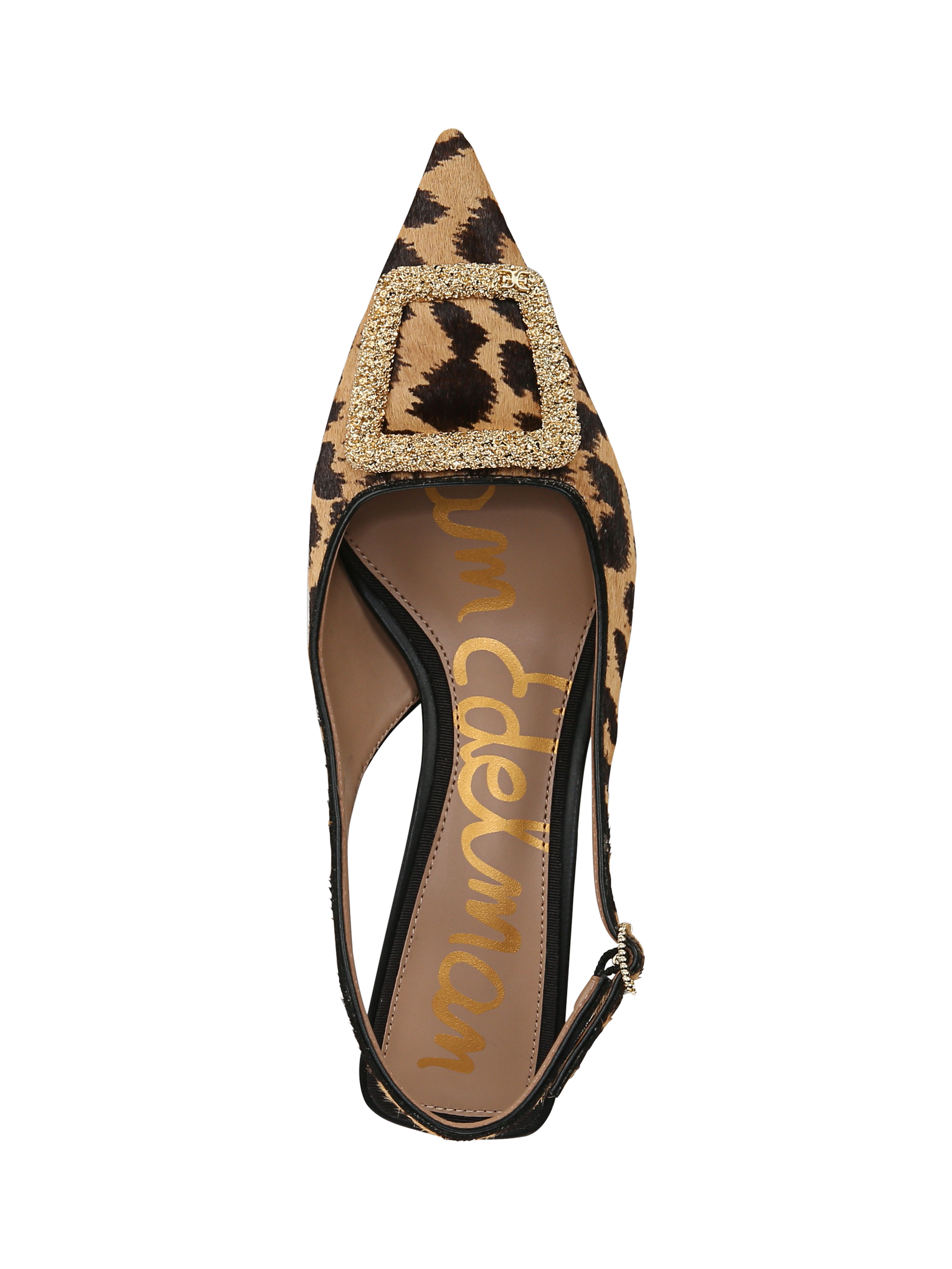 Product image 3 of 6, which shows Sam Edelman Kammie Kitten Heel Slingback Court Shoes, Tan, 3