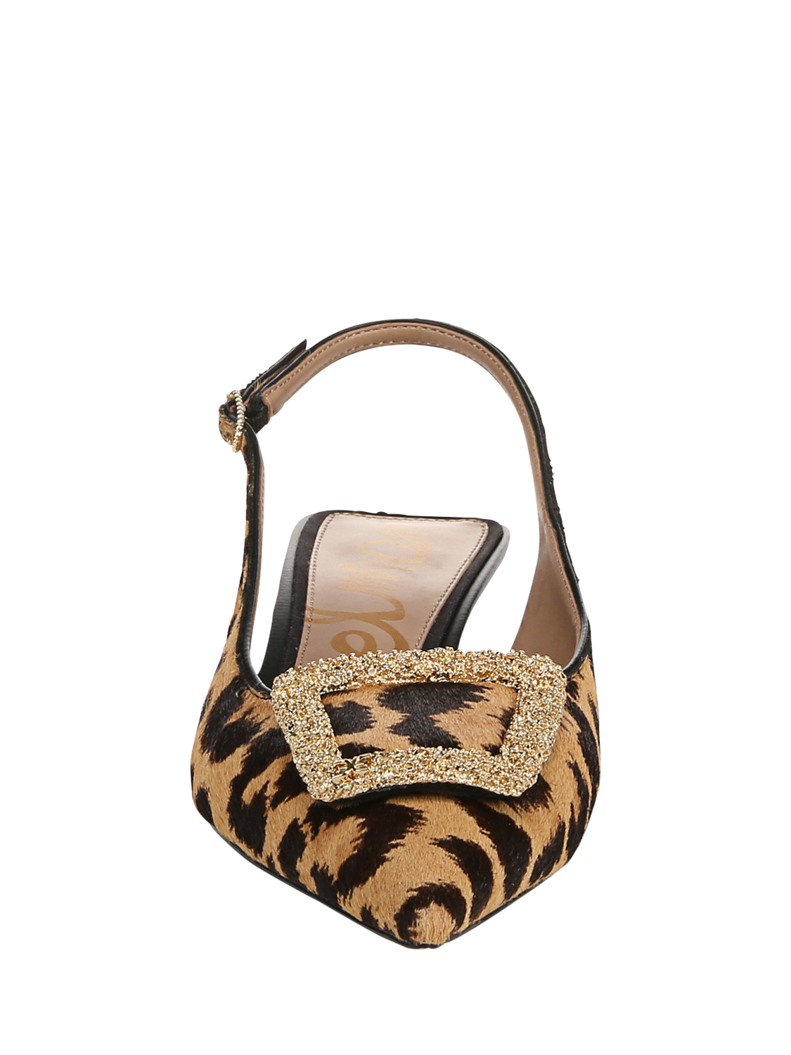 Product image 4 of 6, which shows Sam Edelman Kammie Kitten Heel Slingback Court Shoes, Tan, 3