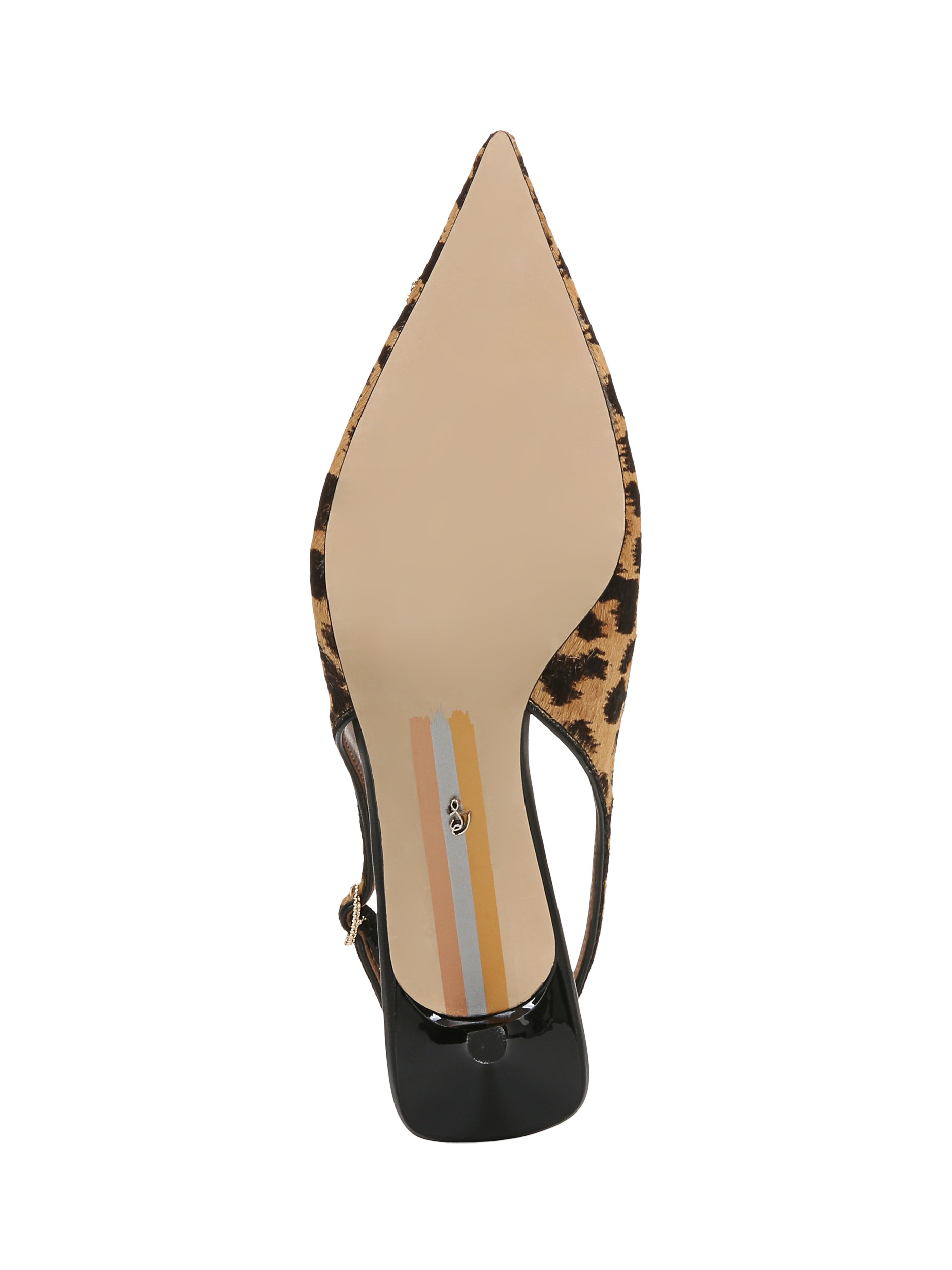 Product image 6 of 6, which shows Sam Edelman Kammie Kitten Heel Slingback Court Shoes, Tan, 3