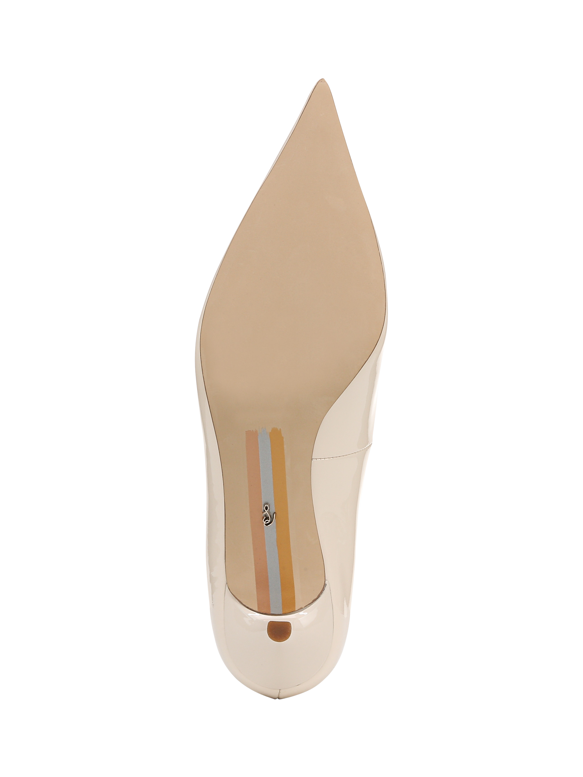 Product image 6 of 6, which shows Sam Edelman Kaya Leather Kitten Heel Court Shoes, White Blossom, 3