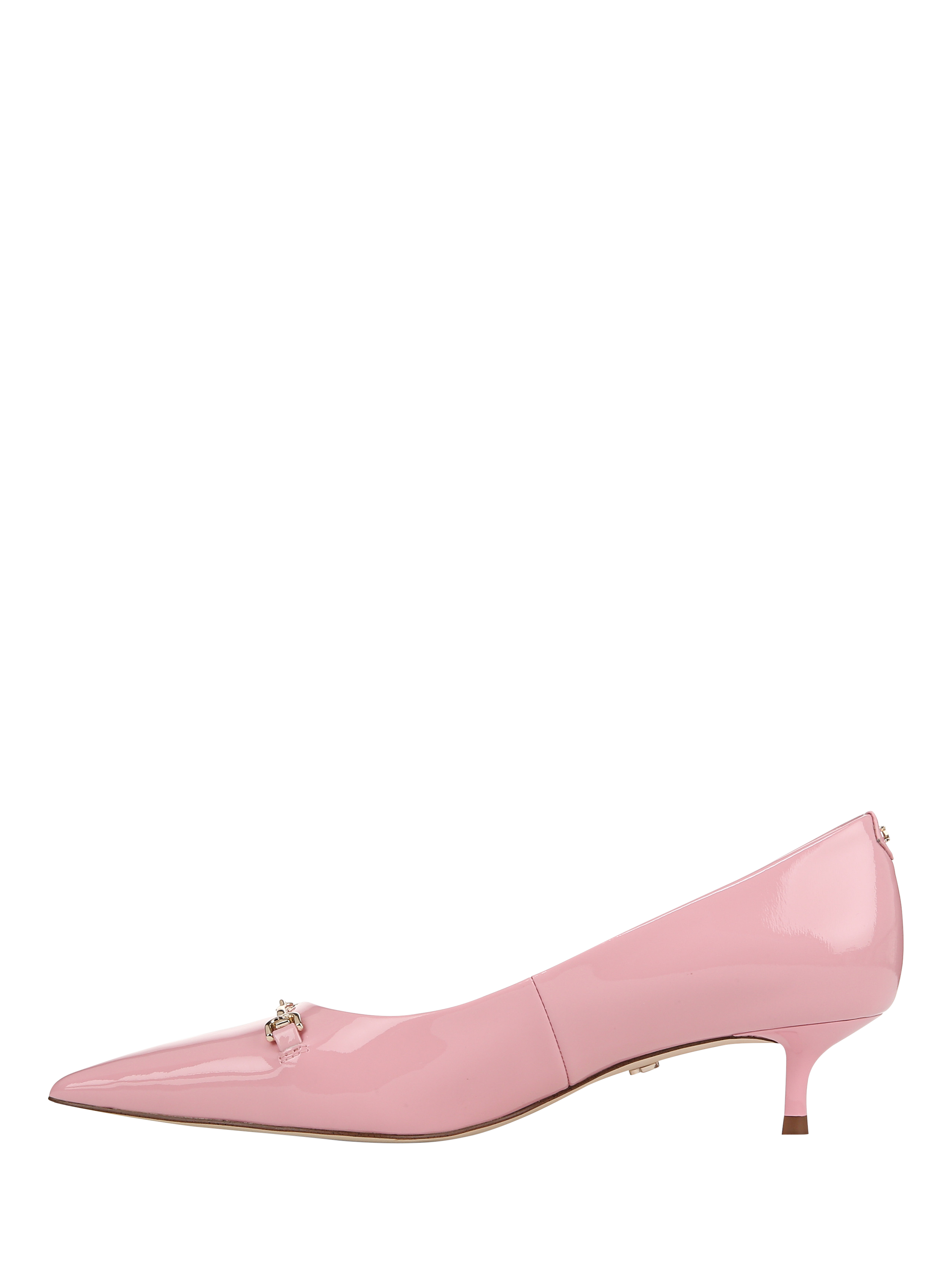 Product image 2 of 6, which shows Sam Edelman Kaya Leather Kitten Heel Court Shoes, Lolita Pink, 3
