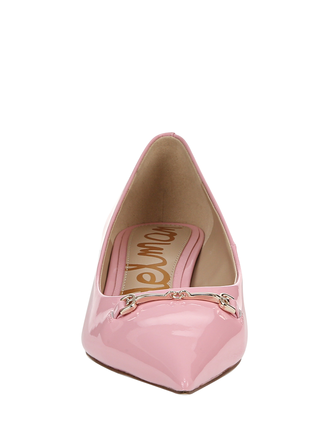Product image 4 of 6, which shows Sam Edelman Kaya Leather Kitten Heel Court Shoes, Lolita Pink, 3