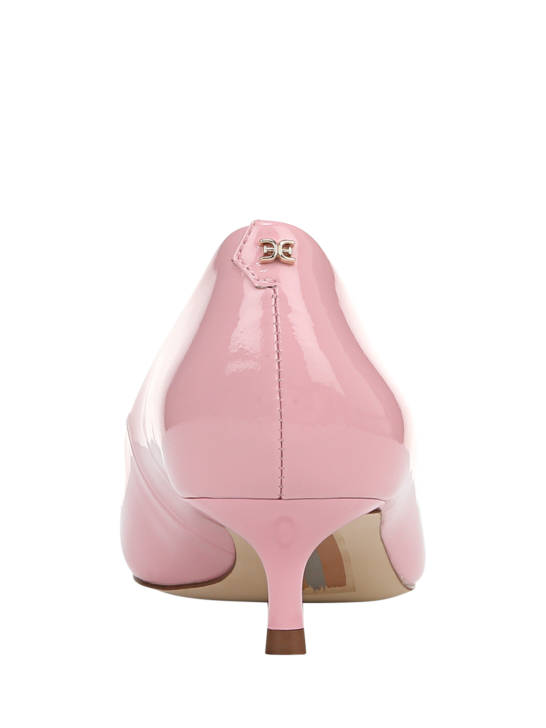 Product image 5 of 6, which shows Sam Edelman Kaya Leather Kitten Heel Court Shoes, Lolita Pink, 3