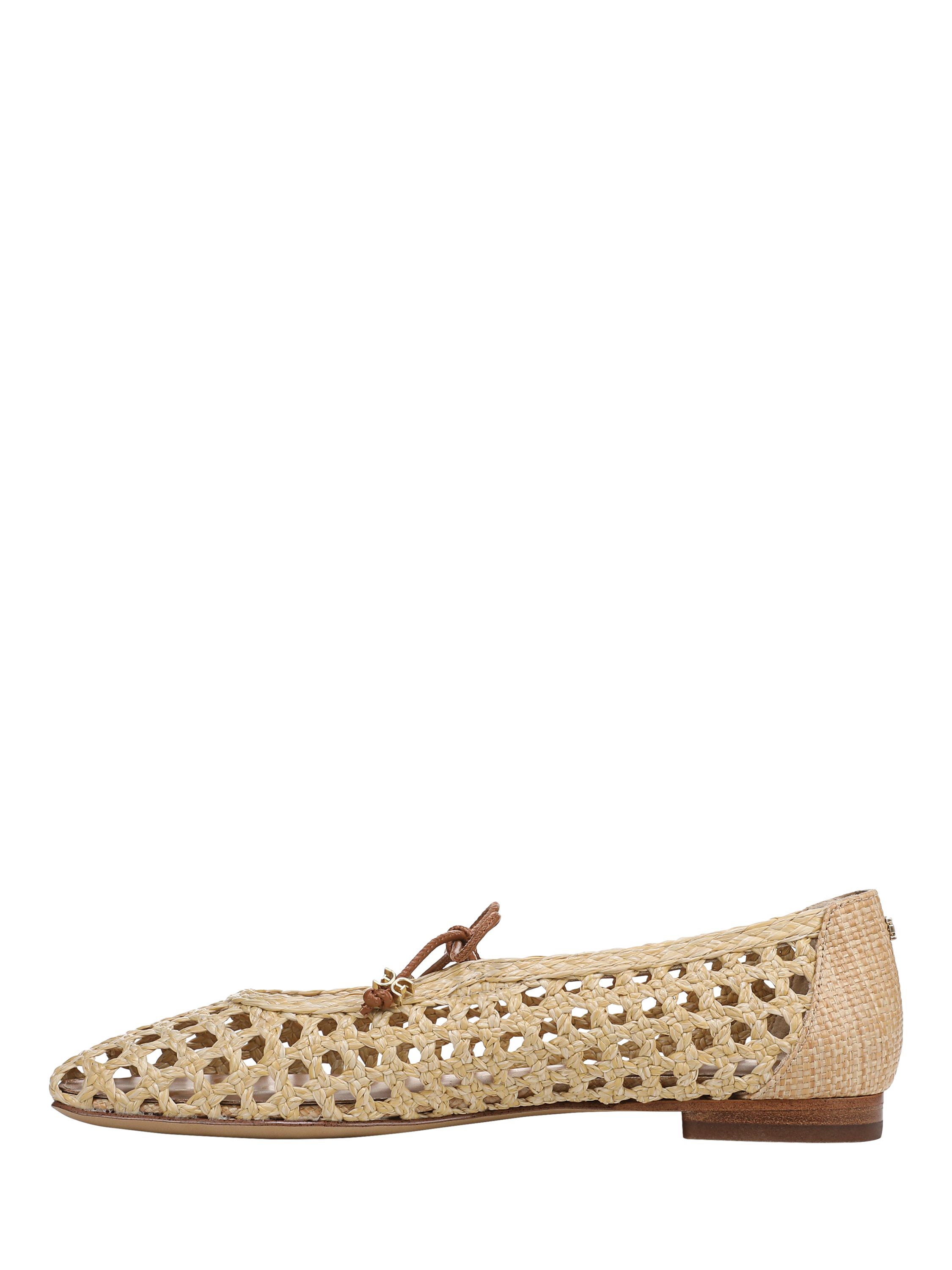 Product image 2 of 6, which shows Sam Edelman Marcie Basket Weave Ballerina Pumps, Bleached Beachwood, 3