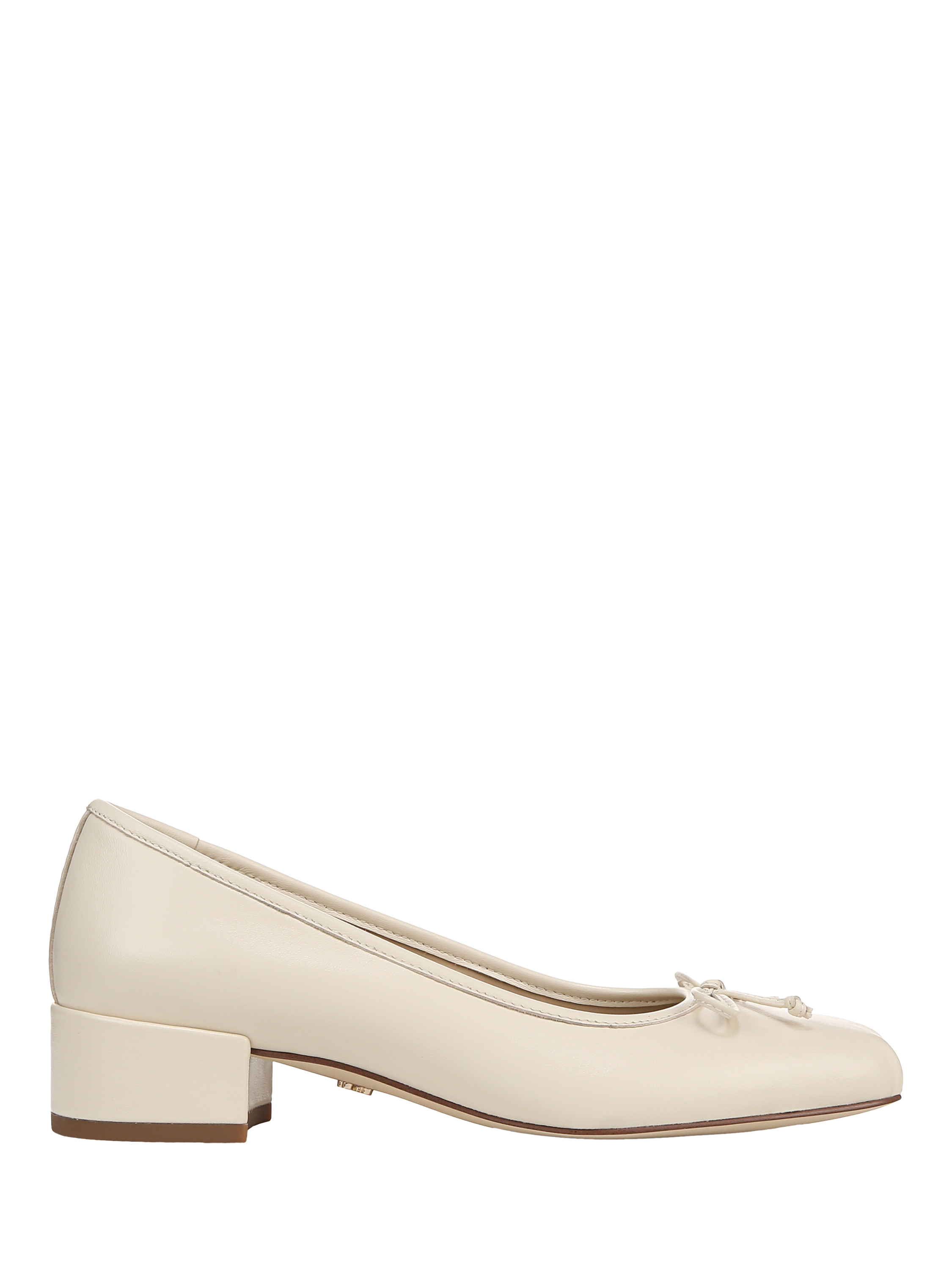 Product image 1 of 6, which shows Sam Edelman Rosa Leather Block Heel Pumps, Modern Ivory, 3