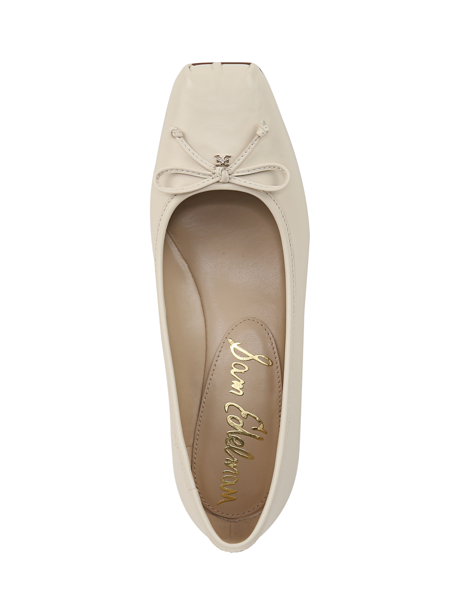 Product image 3 of 6, which shows Sam Edelman Rosa Leather Block Heel Pumps, Modern Ivory, 3