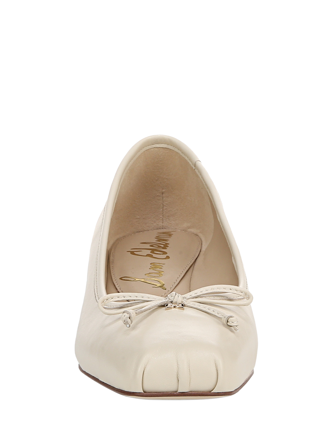 Product image 4 of 6, which shows Sam Edelman Rosa Leather Block Heel Pumps, Modern Ivory, 3