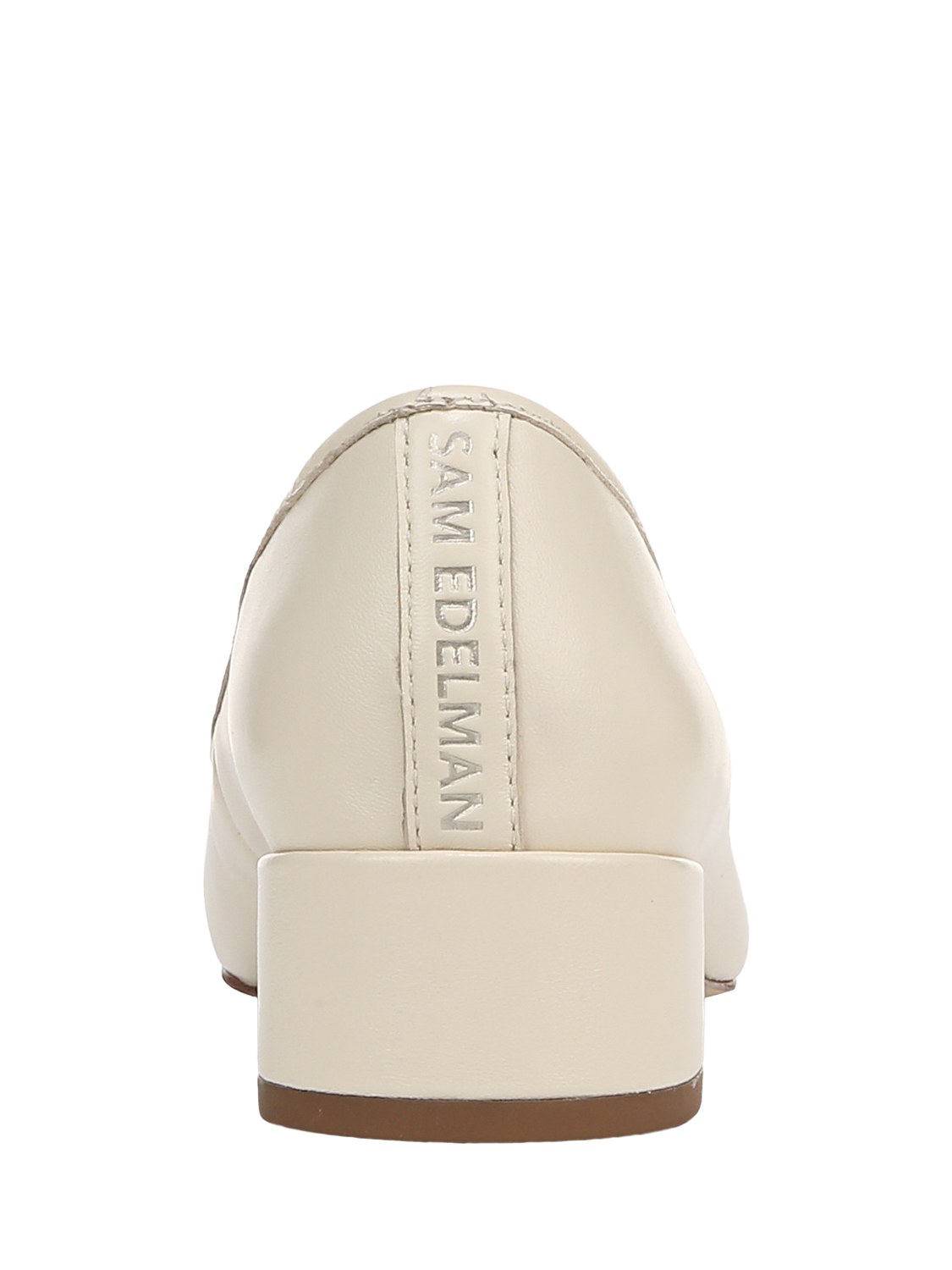 Product image 5 of 6, which shows Sam Edelman Rosa Leather Block Heel Pumps, Modern Ivory, 3