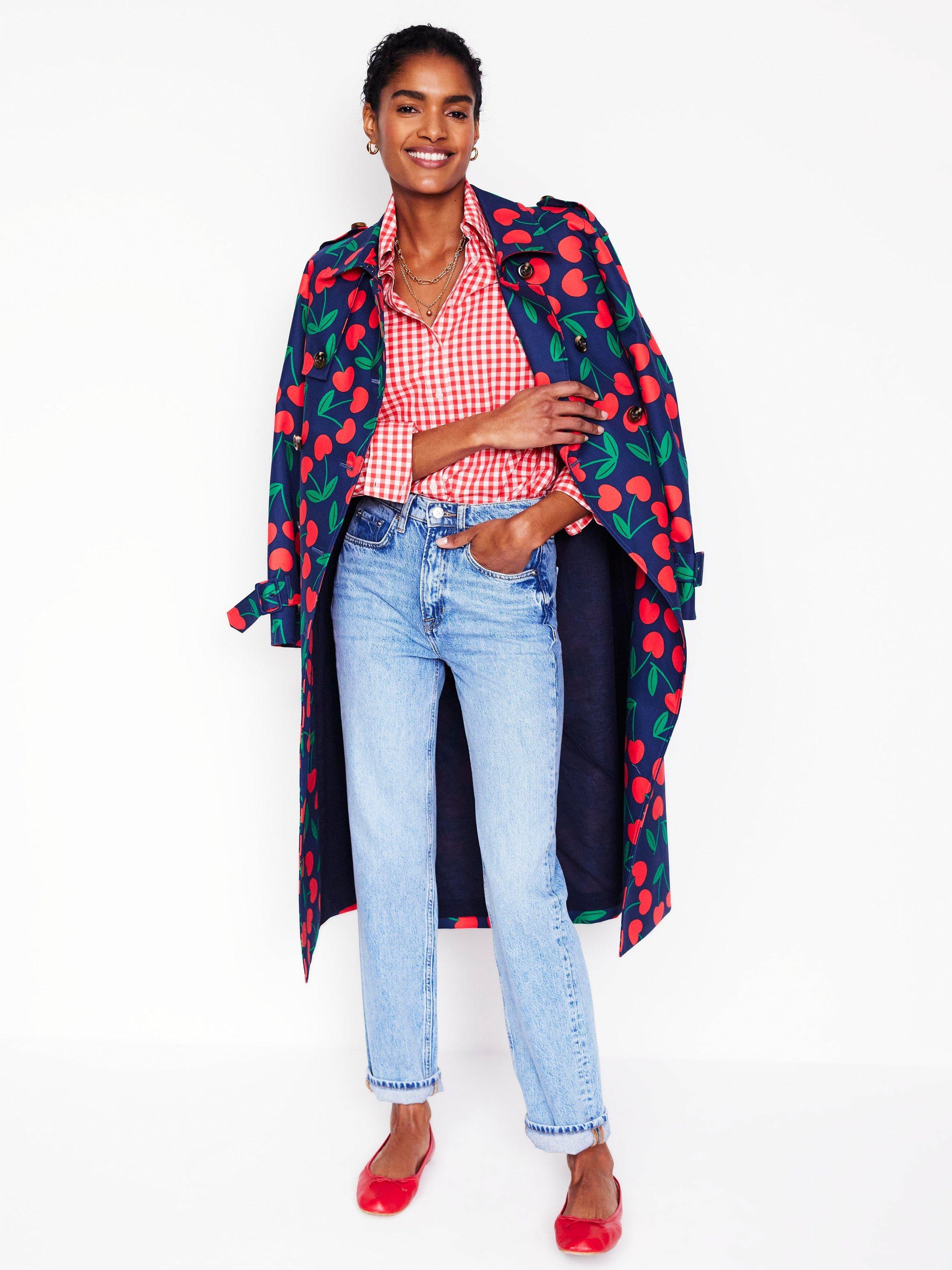 Product image 5 of 6, which shows Boden Sienna Gingham Shirt, Jam Red/Multi, 10