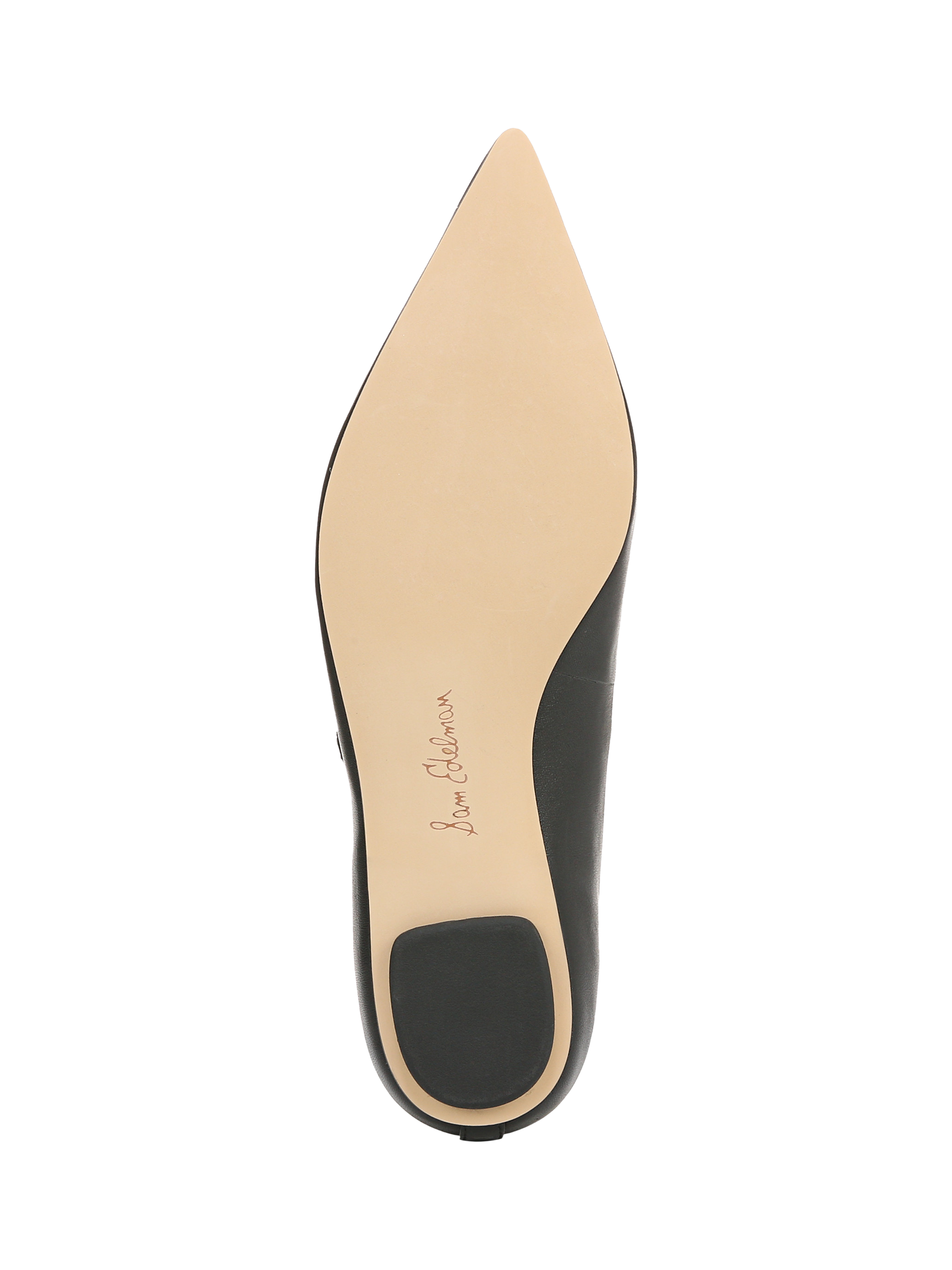 Product image 6 of 6, which shows Sam Edelman Noa Leather Mary Jane Ballerina Pumps, Black, 3