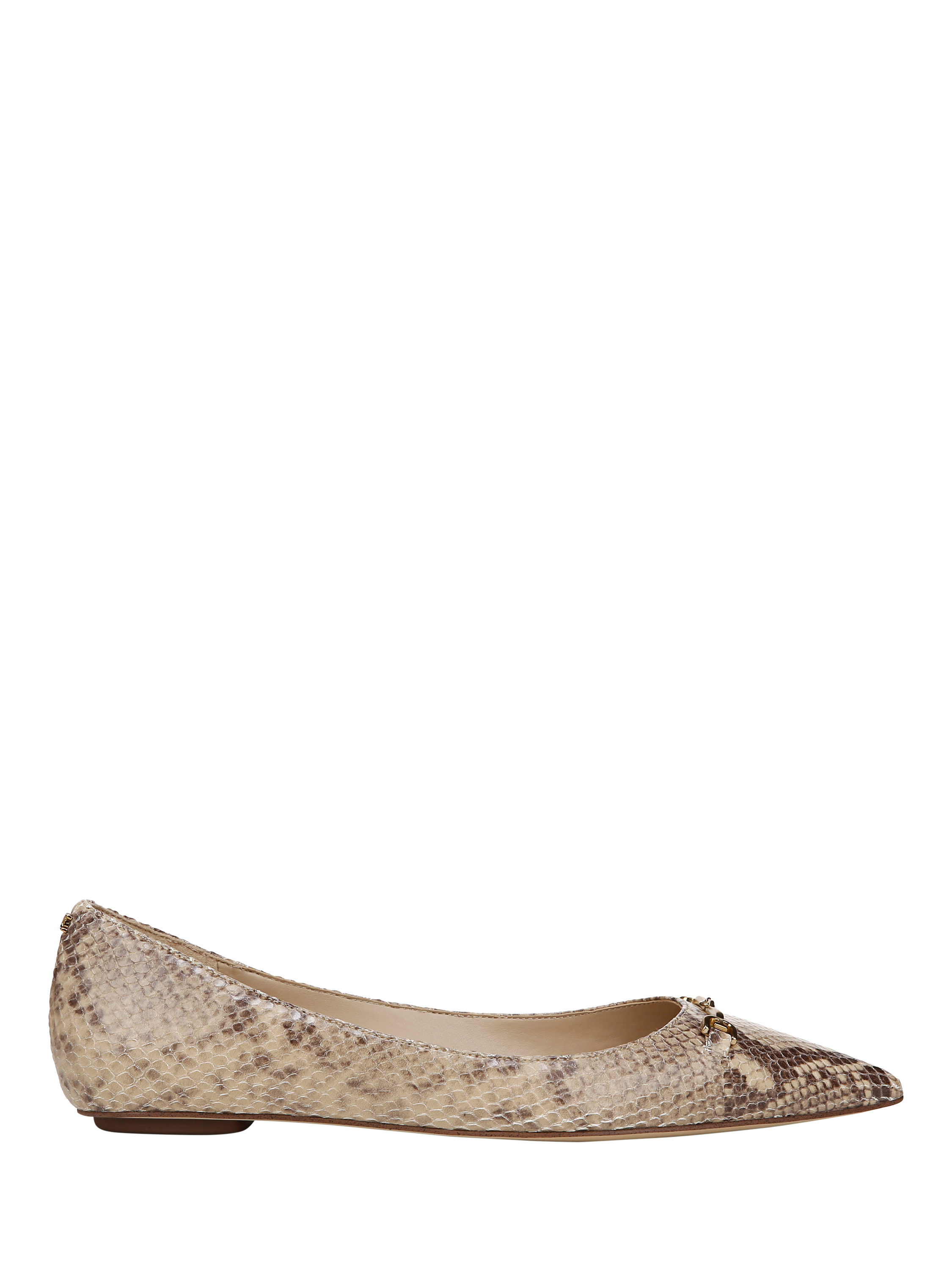 Sam Edelman Nori Leather Ballerina Pumps, Light Oak Python