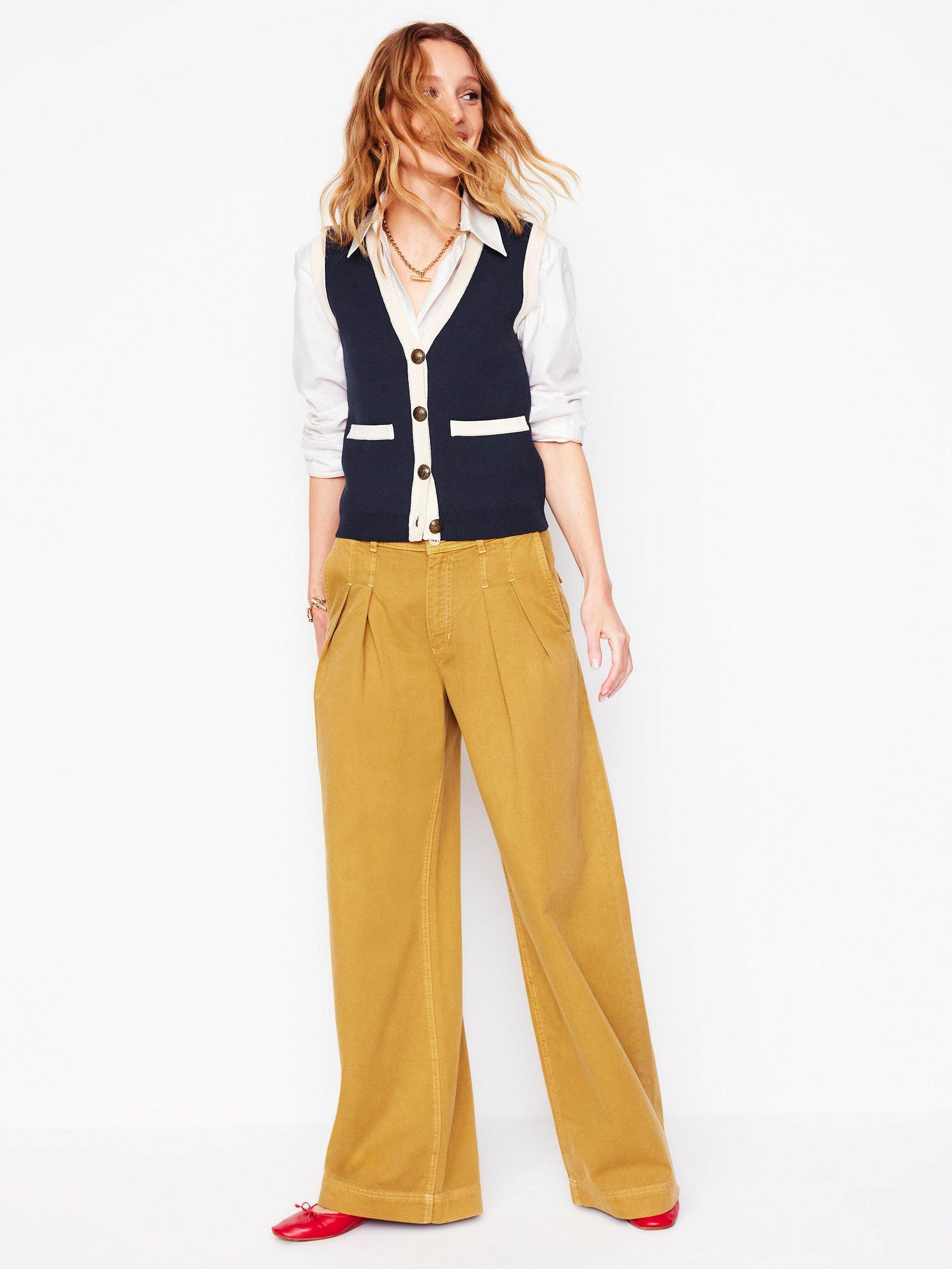 Product image 1 of 6, which shows Boden Holly Knit Waistcoat, Navy, XS