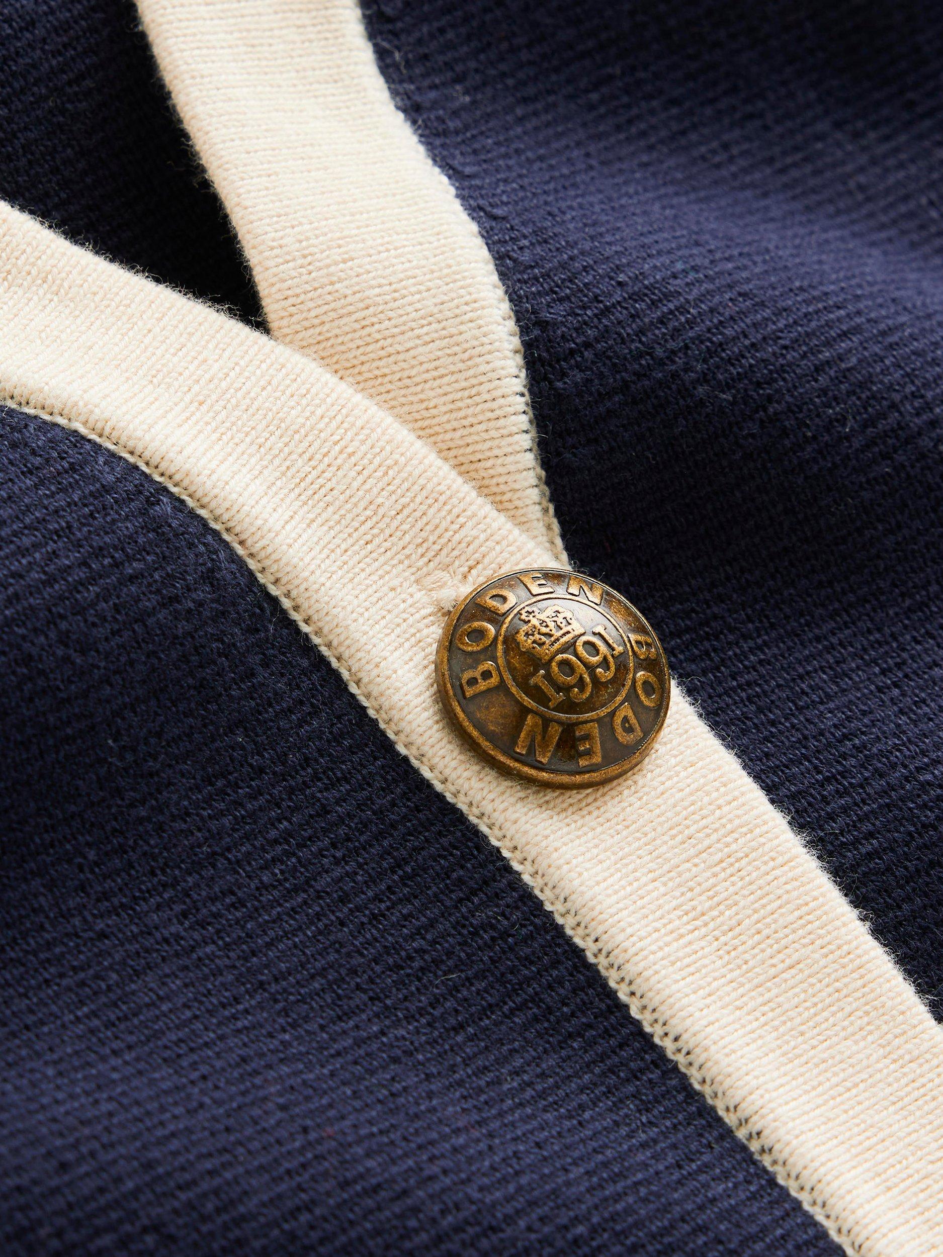 Product image 6 of 6, which shows Boden Holly Knit Waistcoat, Navy, XS