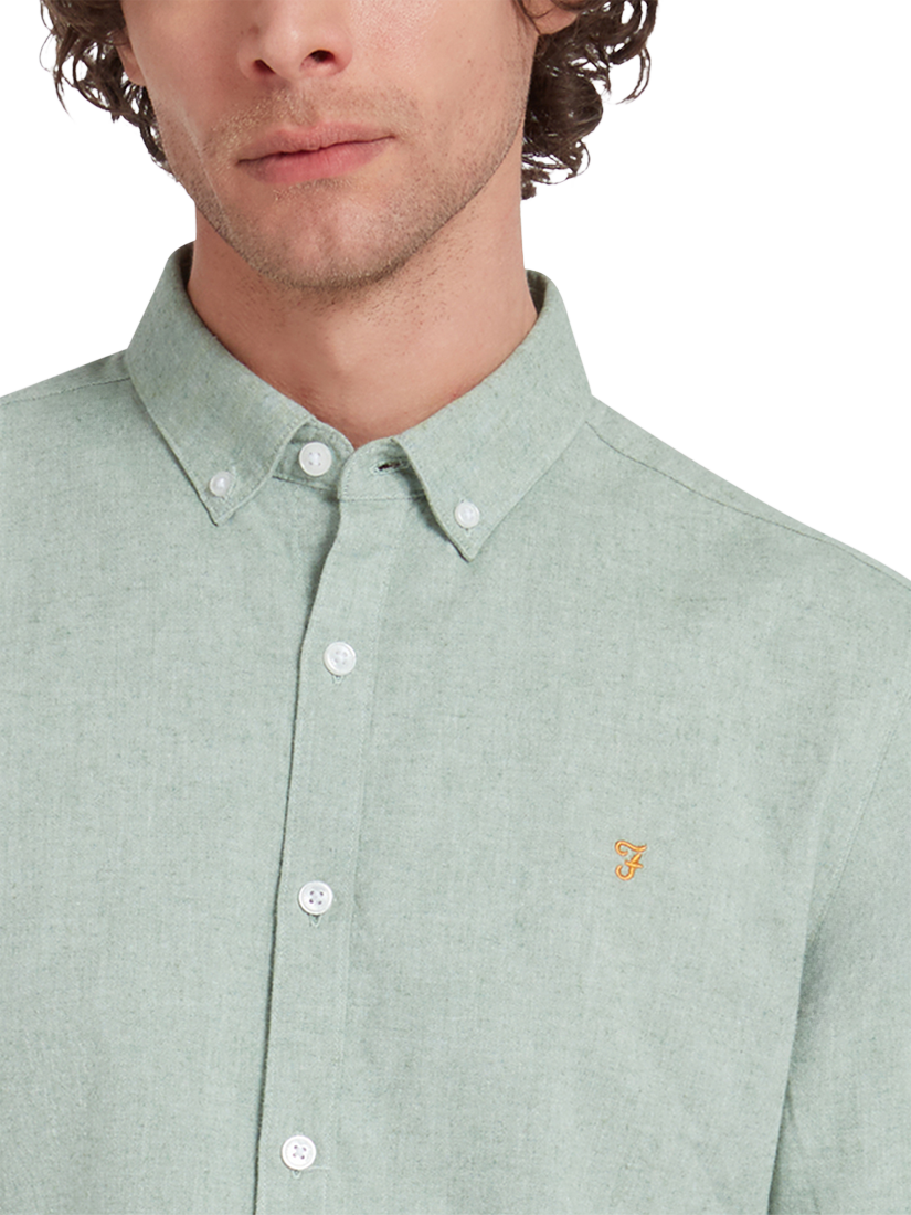 Product image 4 of 5, which shows Farah Steen Shirt, Green Meadow Marl, S