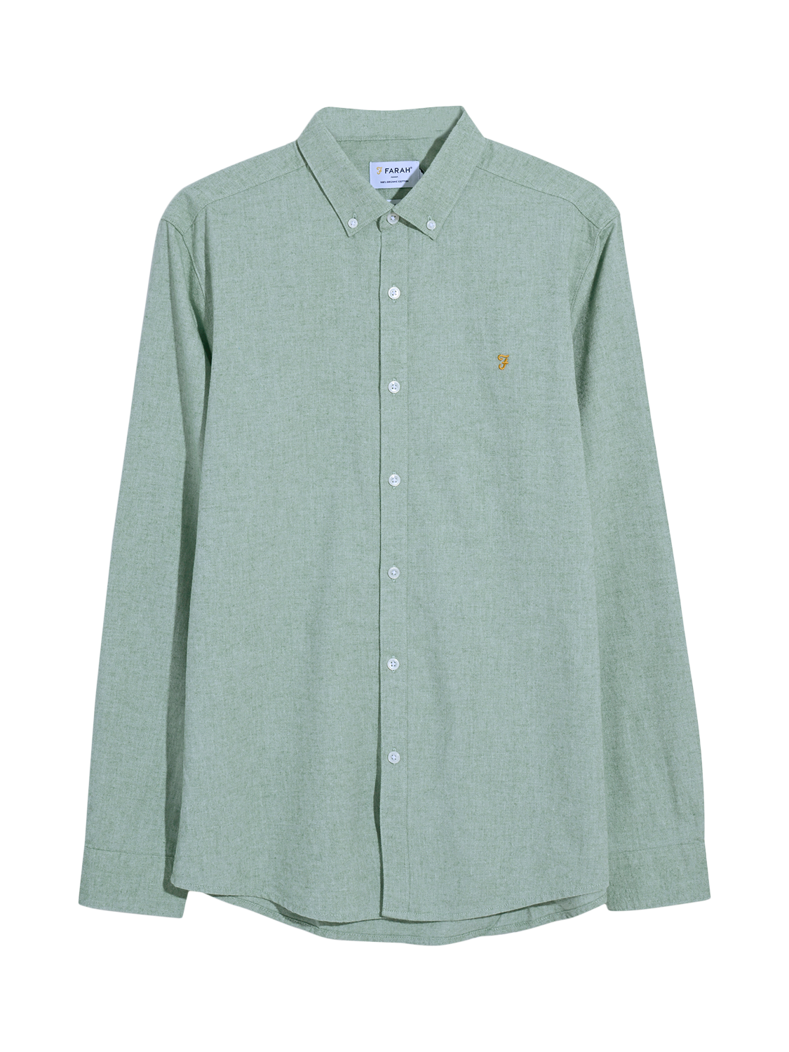 Product image 5 of 5, which shows Farah Steen Shirt, Green Meadow Marl, S