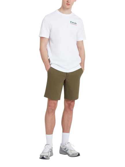 Farah Hawk Twill Shorts, Olive Green, Olive Green