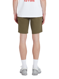 Farah Hawk Twill Shorts, Olive Green - view 2, Olive Green