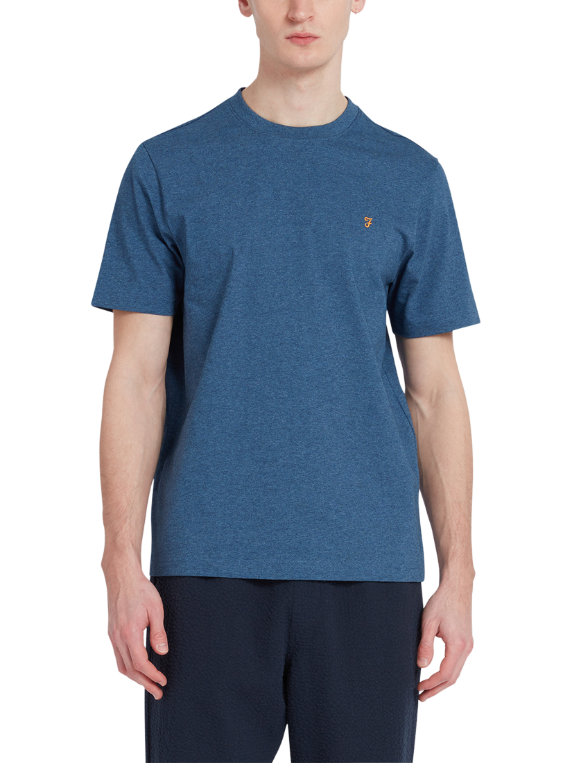 Product image 1 of 5, which shows Farah Danny T-Shirt, Cold Metal Marl, S